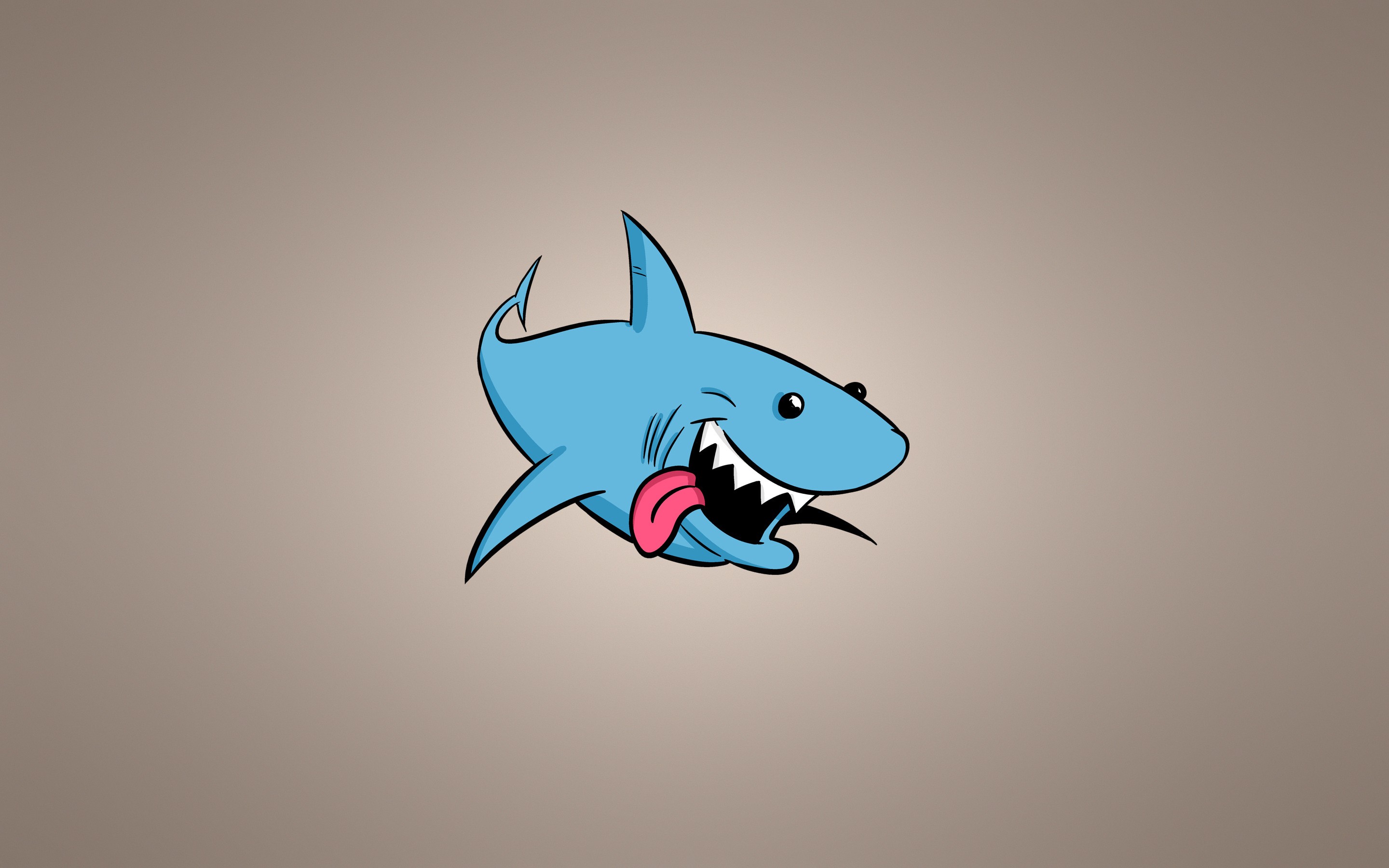 #minimalism, #tongues, #animals, #simple background, #humor, #shark, #teeth, #smiling, #drawing, wallpaper. Mocah HD Wallpaper
