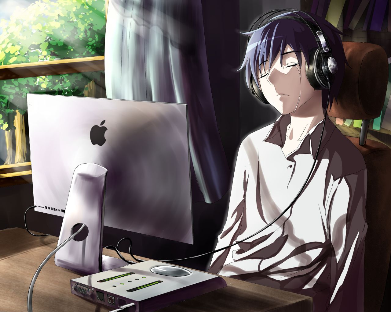 guy, anime, computer 1280x1024 Resolution Wallpaper, HD Anime 4K Wallpaper, Image, Photo and Background Den. Anime, Wallpaper, HD wallpaper