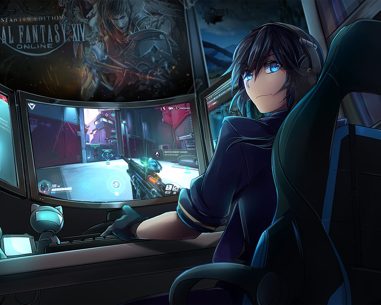 Anime Gaming Boy 1280x1024 Resolution HD 4k Wallpaper, Image, Background, Photo and Picture