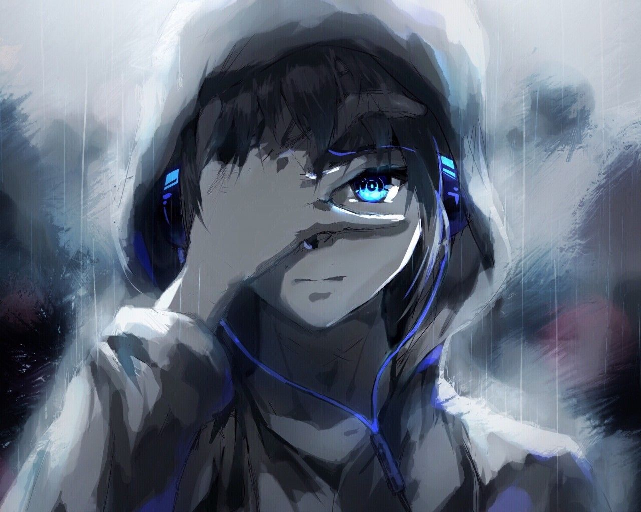 Anime Wallpaper HD 1280 X 1024 Download 1280x1024 Anime Boy Hoodie Blue Eyes Headphones Anime Crash 3D Desktop HD Wallpaper 30. Anime, Anime boy, Anime artwork