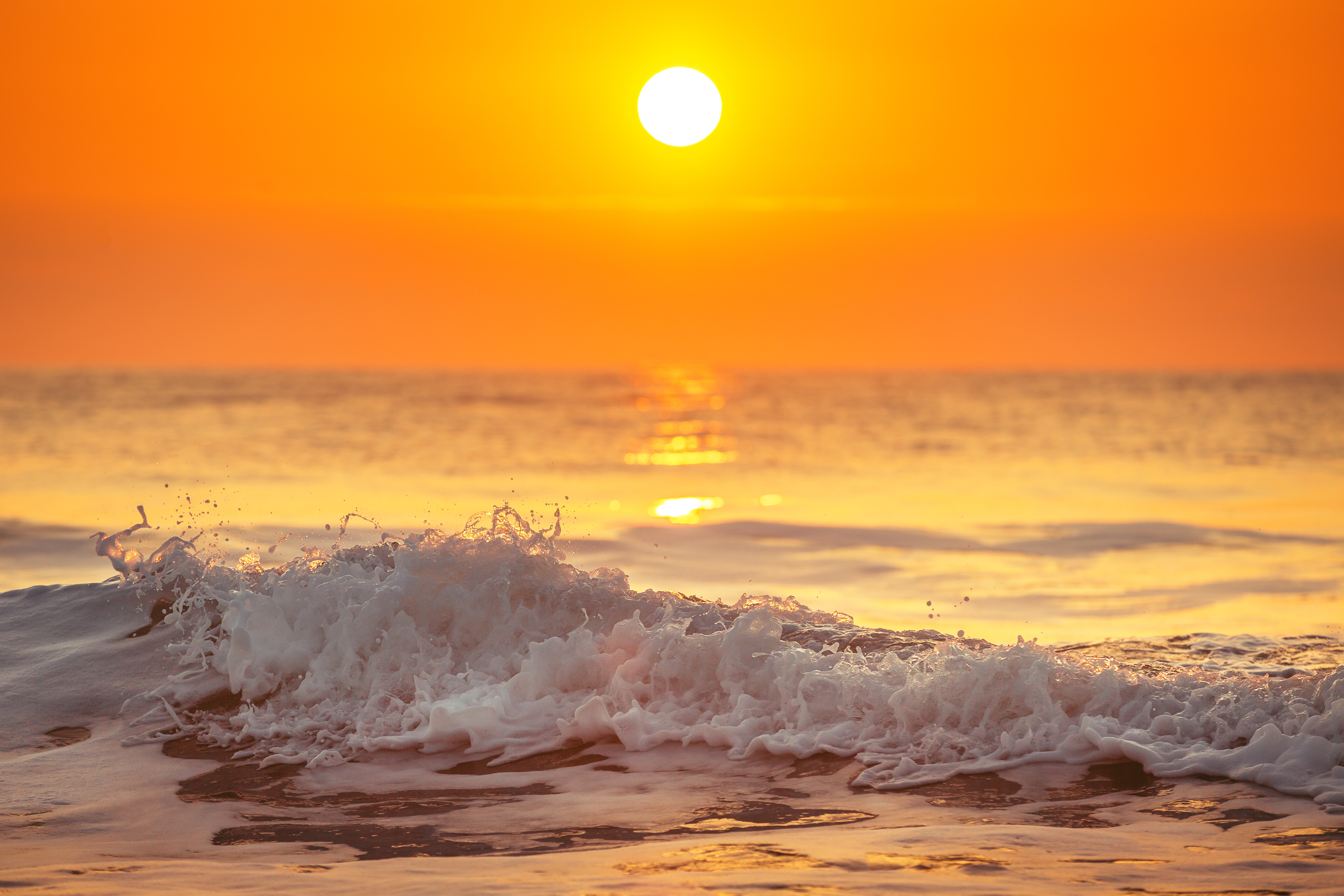 #Sunrise, #Ocean, #Beach, #Morning, K, #Waves. Mocah HD Wallpaper