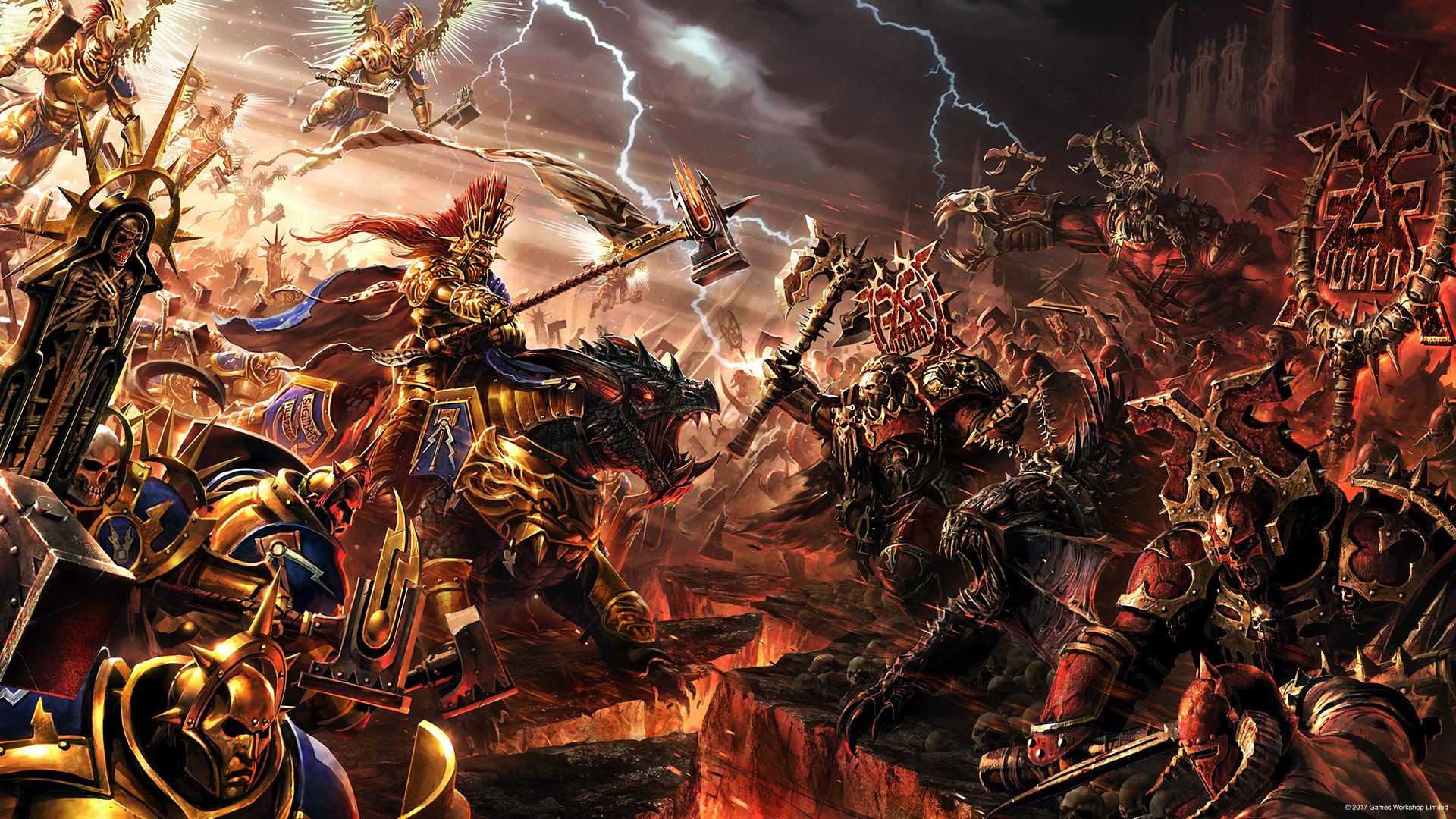 Wallpaper / Warhammer, age of sigmar, fantasy art, battle