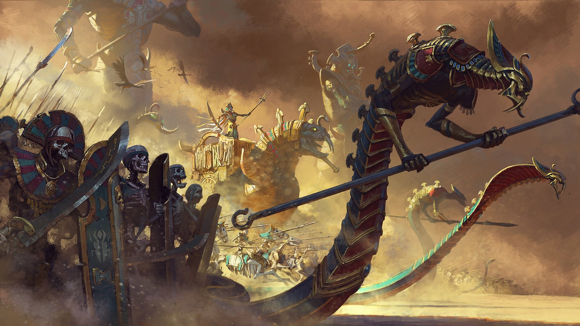 1920x1080 Undead, Total War: Warhammer, Sword, Warrior, Shield, Skeleton wallpaper JPG