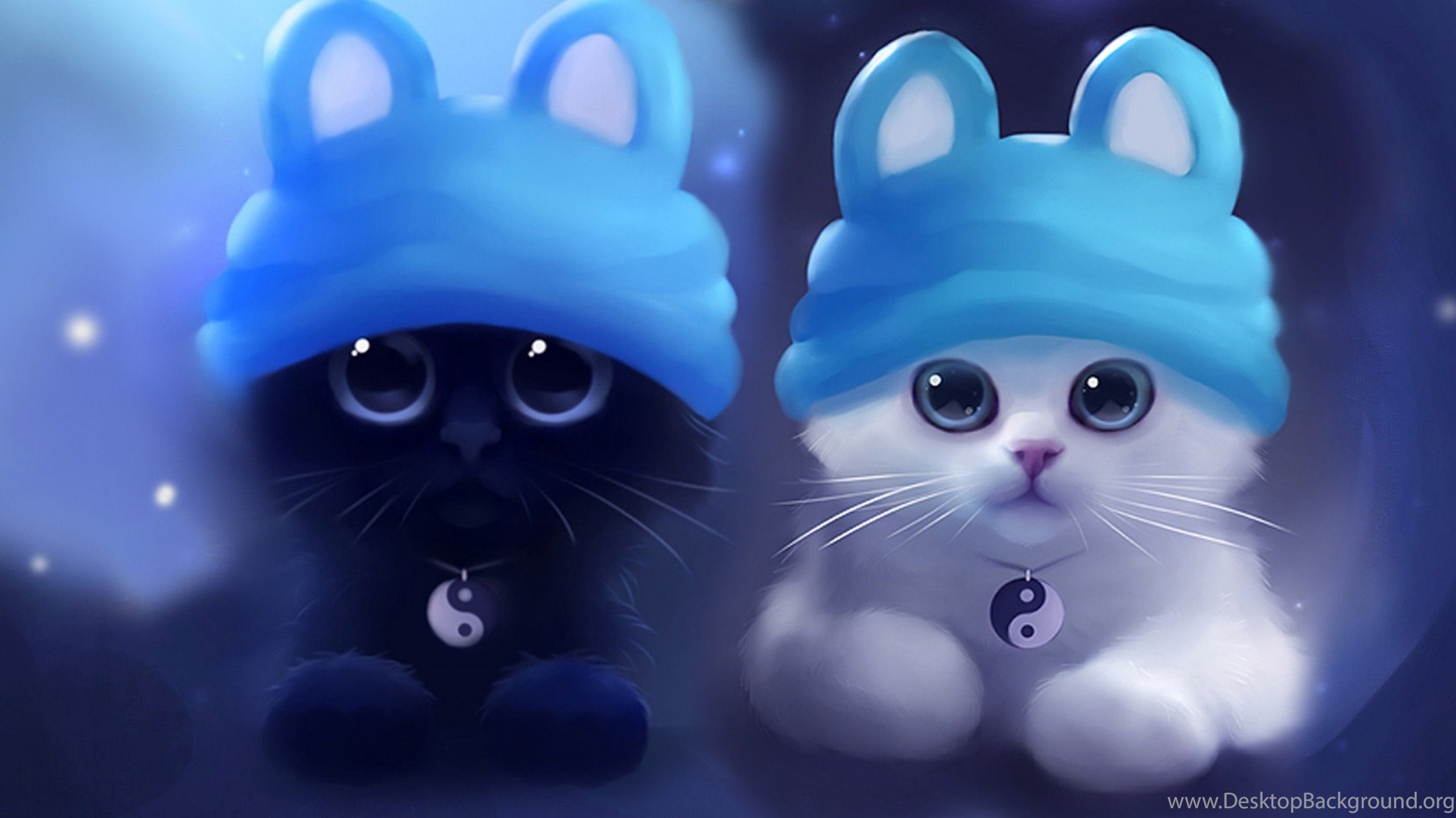 Sweet Cat Couple Wallpaper Desktop Background