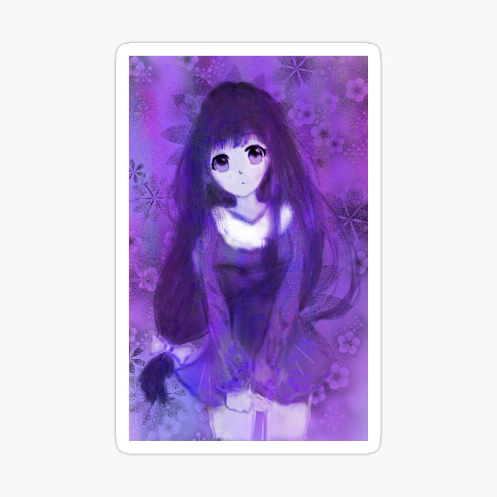 Cute Purple Anime Girl Phone Case iPhone Case
