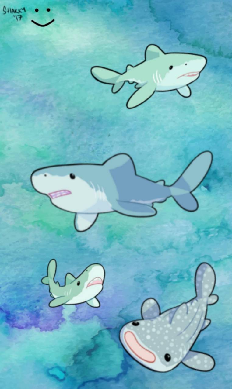 Download Cute Sharks HD Wallpaper and Background