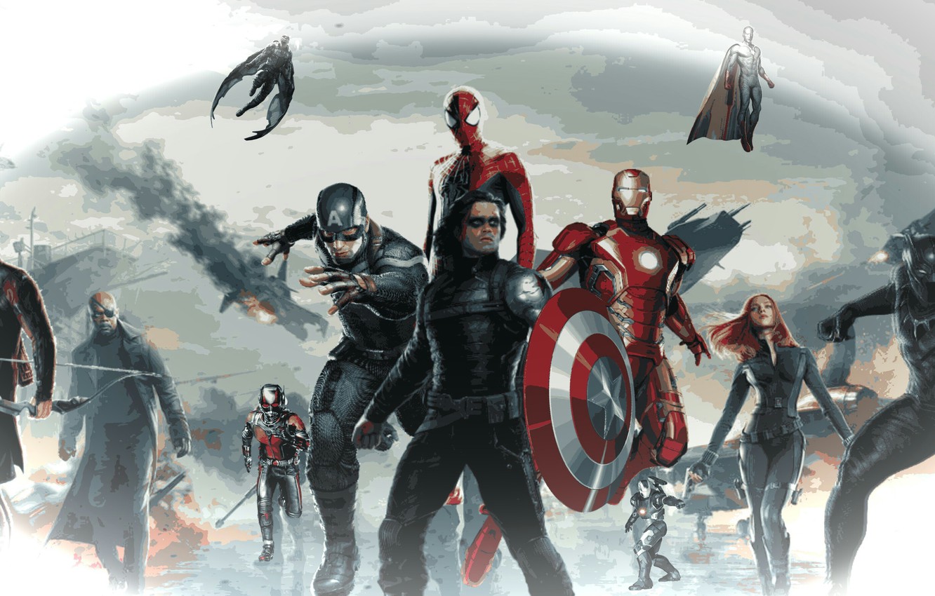 Wallpaper marvel, fighting, action, superhero, warrior, Civil War, CAPTAIN AMERICA - for desktop, section фильмы