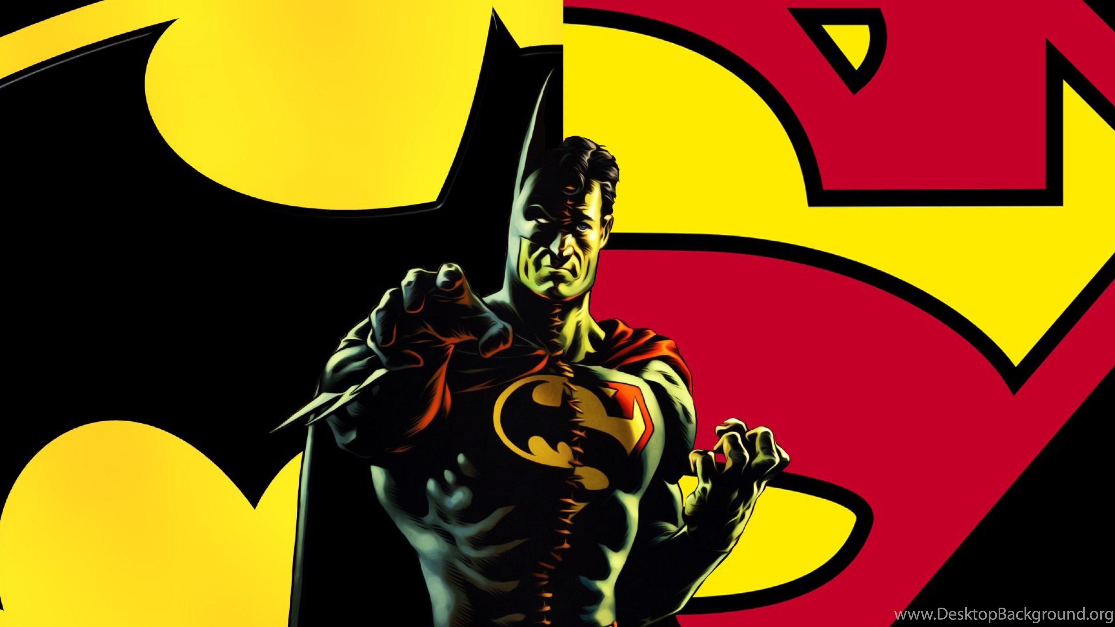 Batman Superman DC Comics 4K Wallpaper Desktop Background