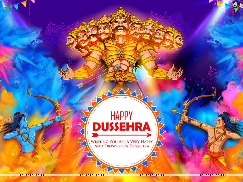 Happy Dussehra Wallpaper Background Stock Clipart | Royalty-Free |  FreeImages