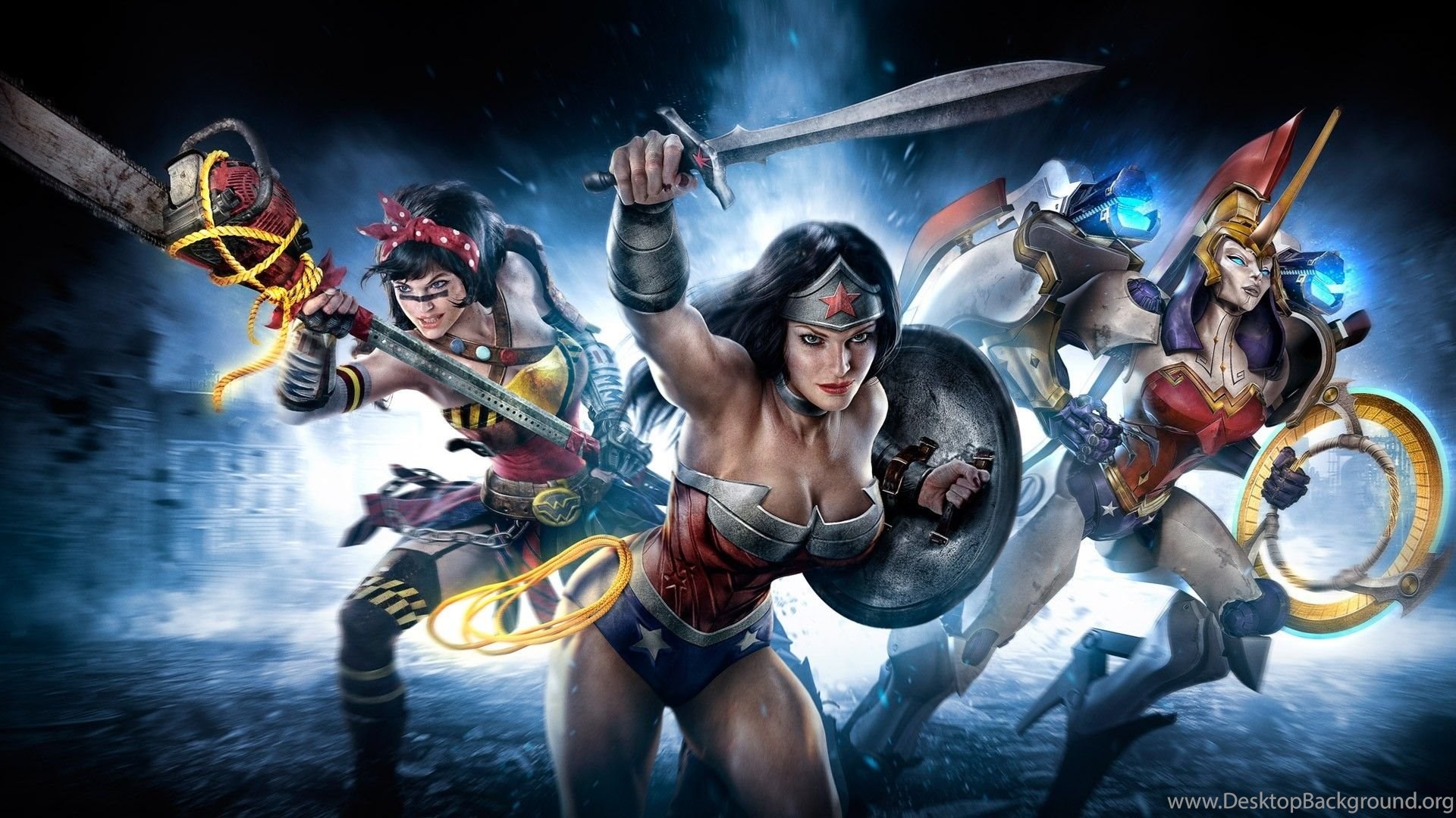 Superhero Wonder Woman DC comics Sword Wallpaper Desktop Background
