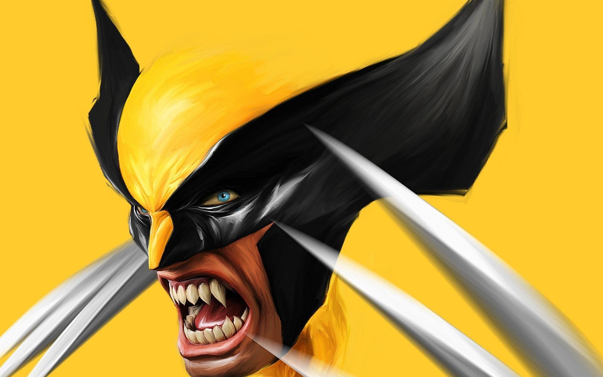 illustration, anime, Wolverine, yellow, cartoon, superhero, comics, computer wallpaper. Mocah HD Wallpaper