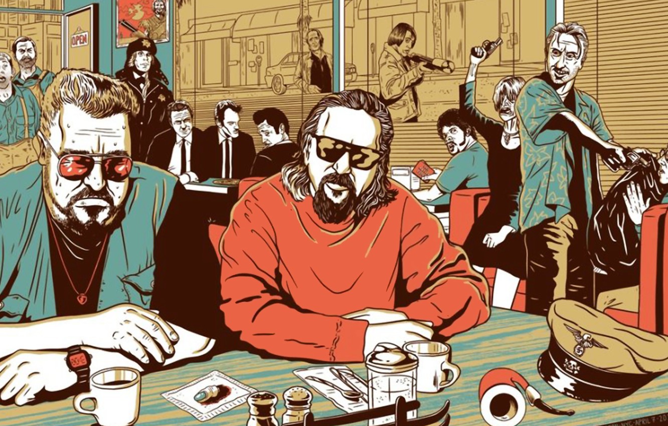 Wallpaper art, pulp fiction, Fargo, john goodman, the old men, Oh brother where art thou, collection, jeff bridges image for desktop, section фильмы