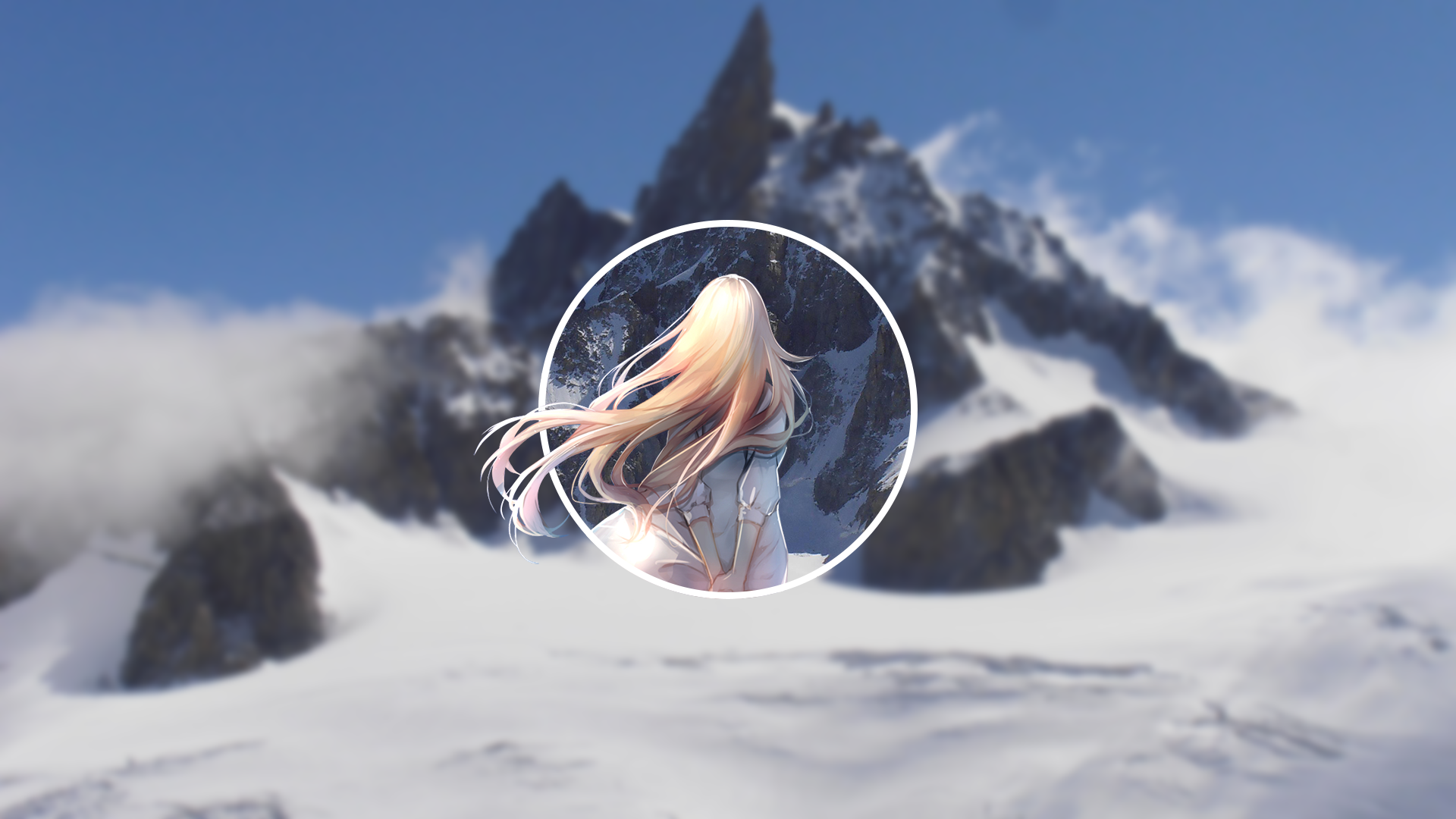 Wallpaper, anime girls, nature, snow, Kekkai Sensen, blue, ice, blurred, White Kekkai Sensen, weather, season, wave, footwear, atmosphere of earth, extreme sport, winter sport 1920x1080