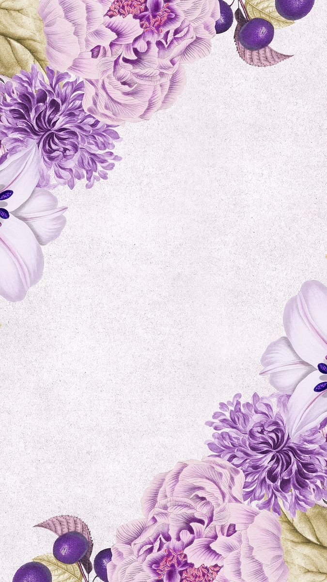 Vintage purple floral frame design