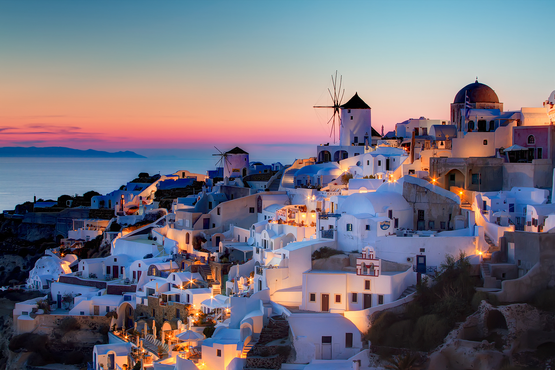 greece, Santorini, Notio, Aigaio, Oia, Sunset, House, Szeke, Photography Wallpaper HD / Desktop and Mobile Background