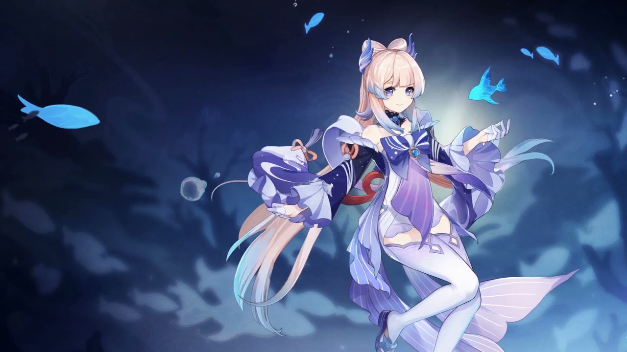 Sangonomiya Kokomi Live Wallpaper 60FPS 4k. Genshin Impact