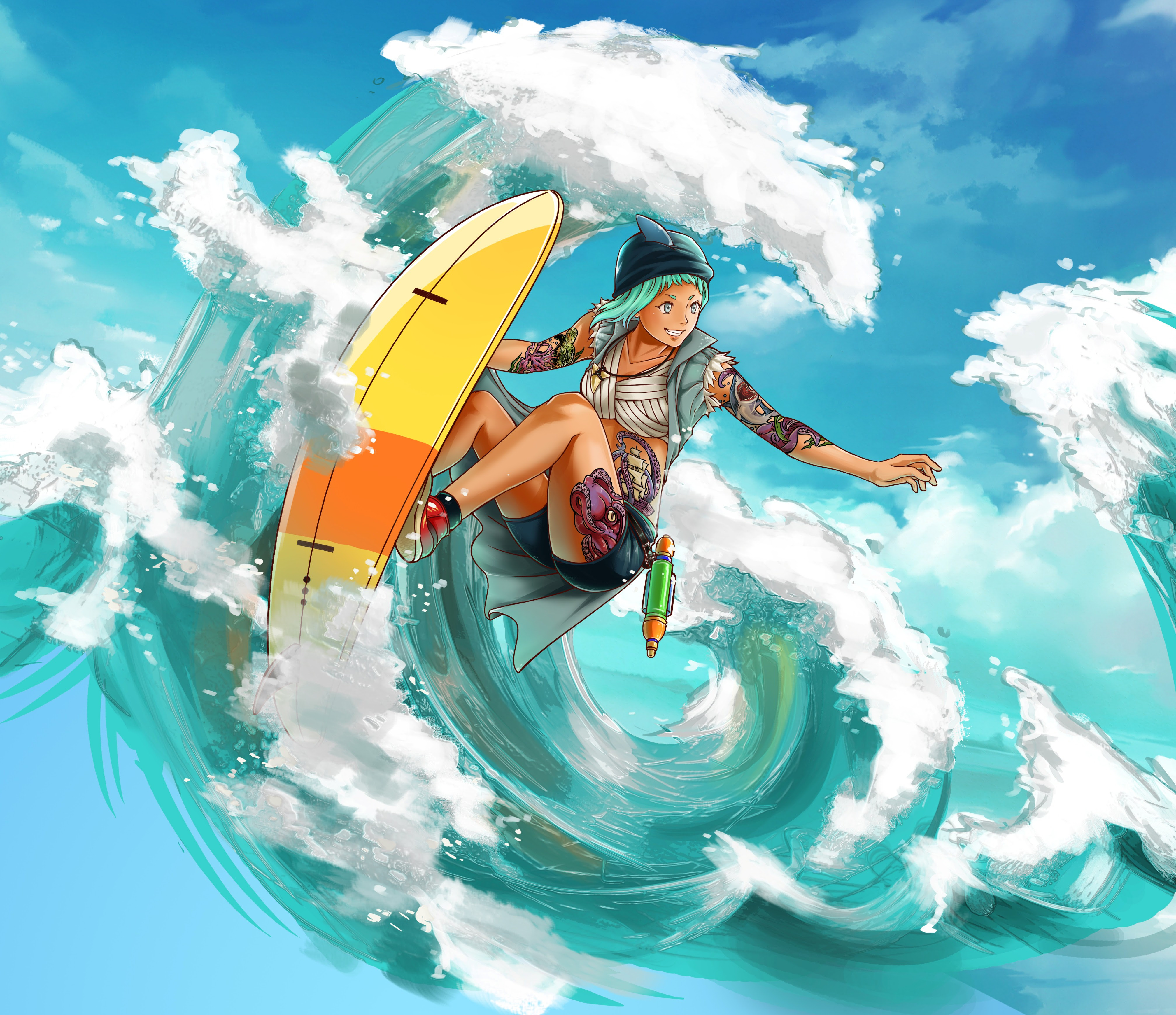 Anime Surfer Girl