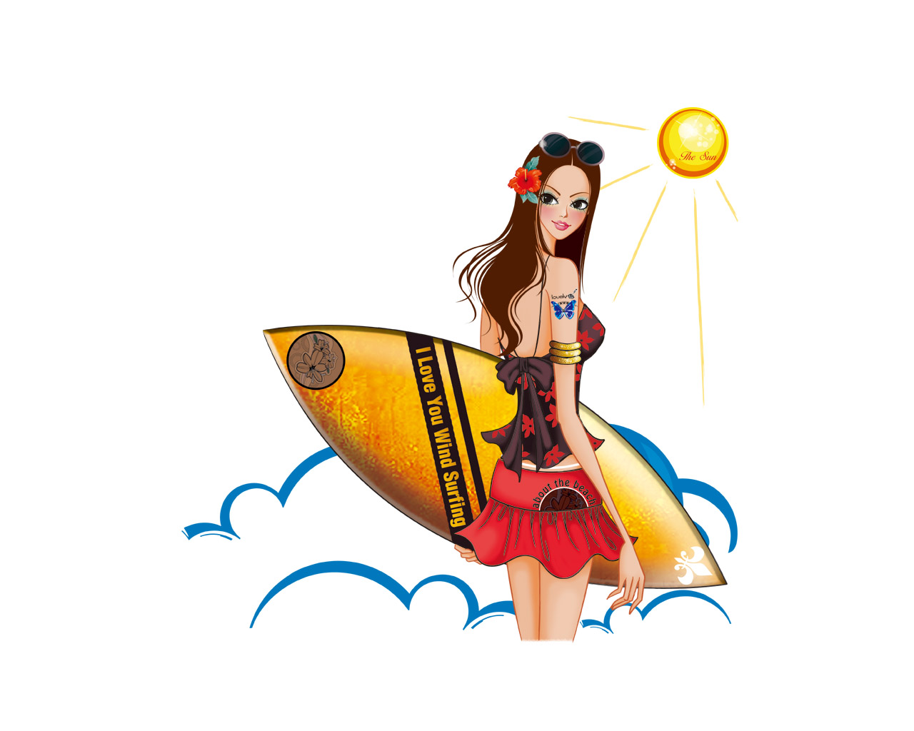 Surf Girl Wallpaper Wallpaper 14283