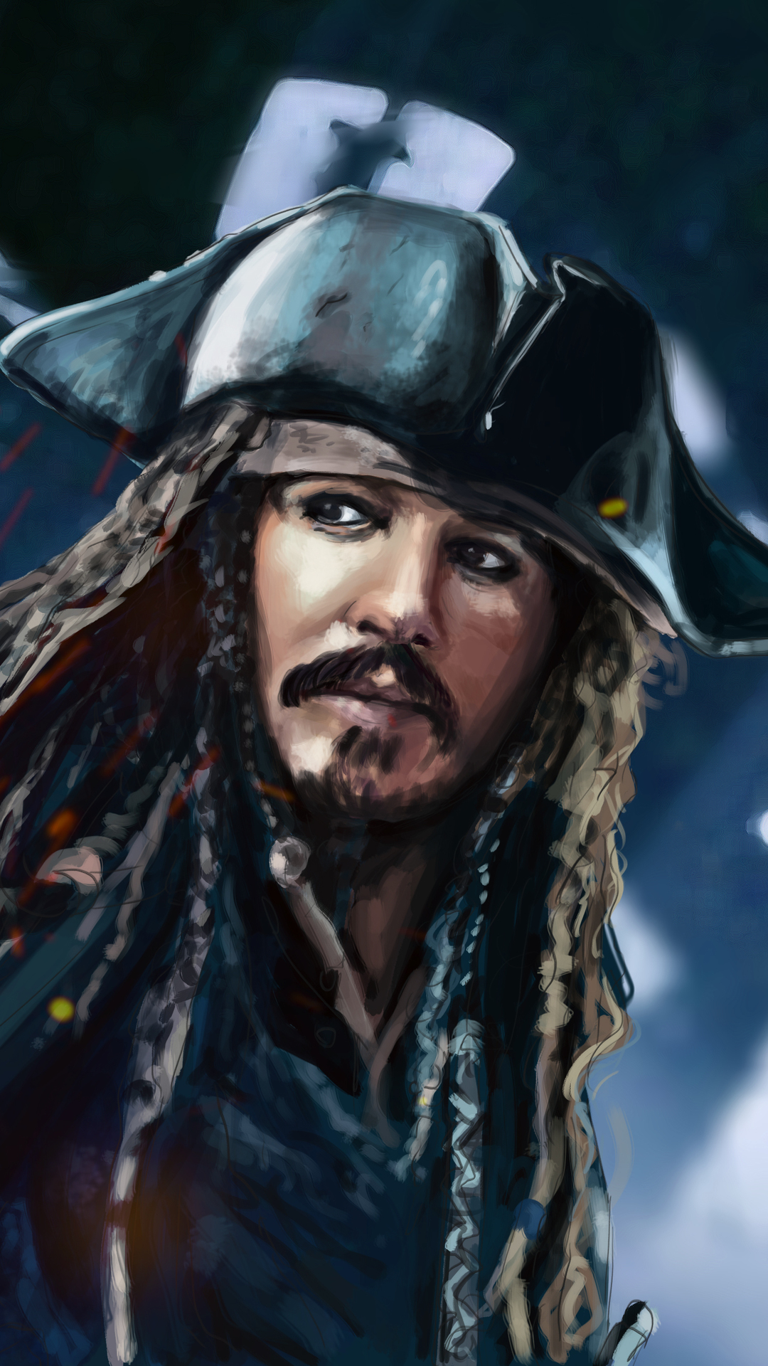 1080x1920 jack sparrow, artist, hd, artwork, digital art, johnny depp for iPhone 6, 7, 8 wallpaper