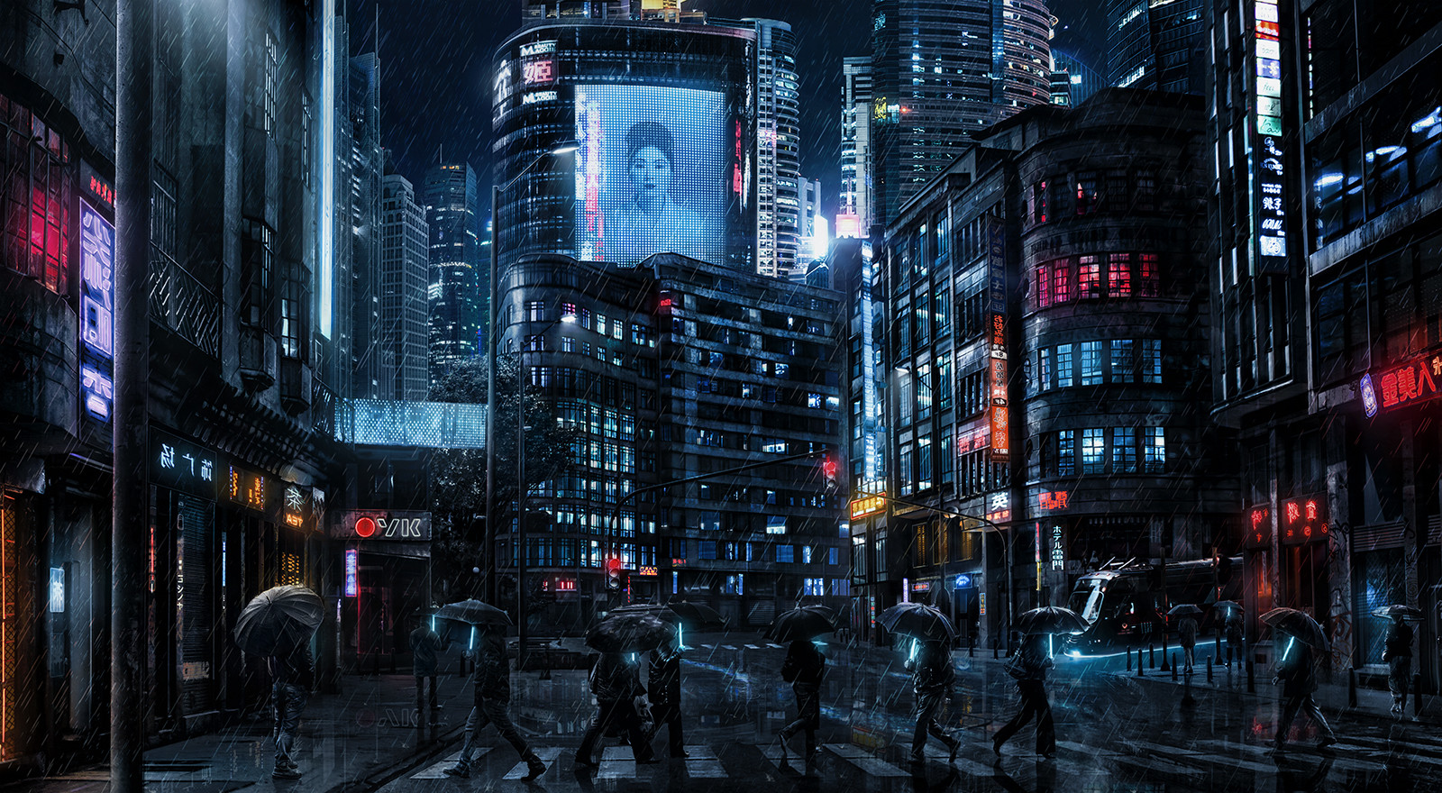 Dark Cyberpunk HD wallpaper, Background