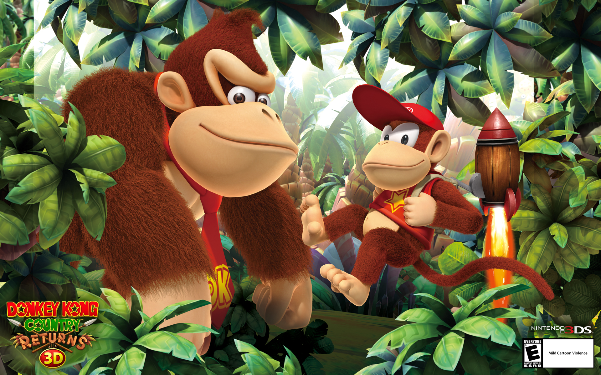 Wallpaper Kong Country Returns 3D for Nintendo 3DS