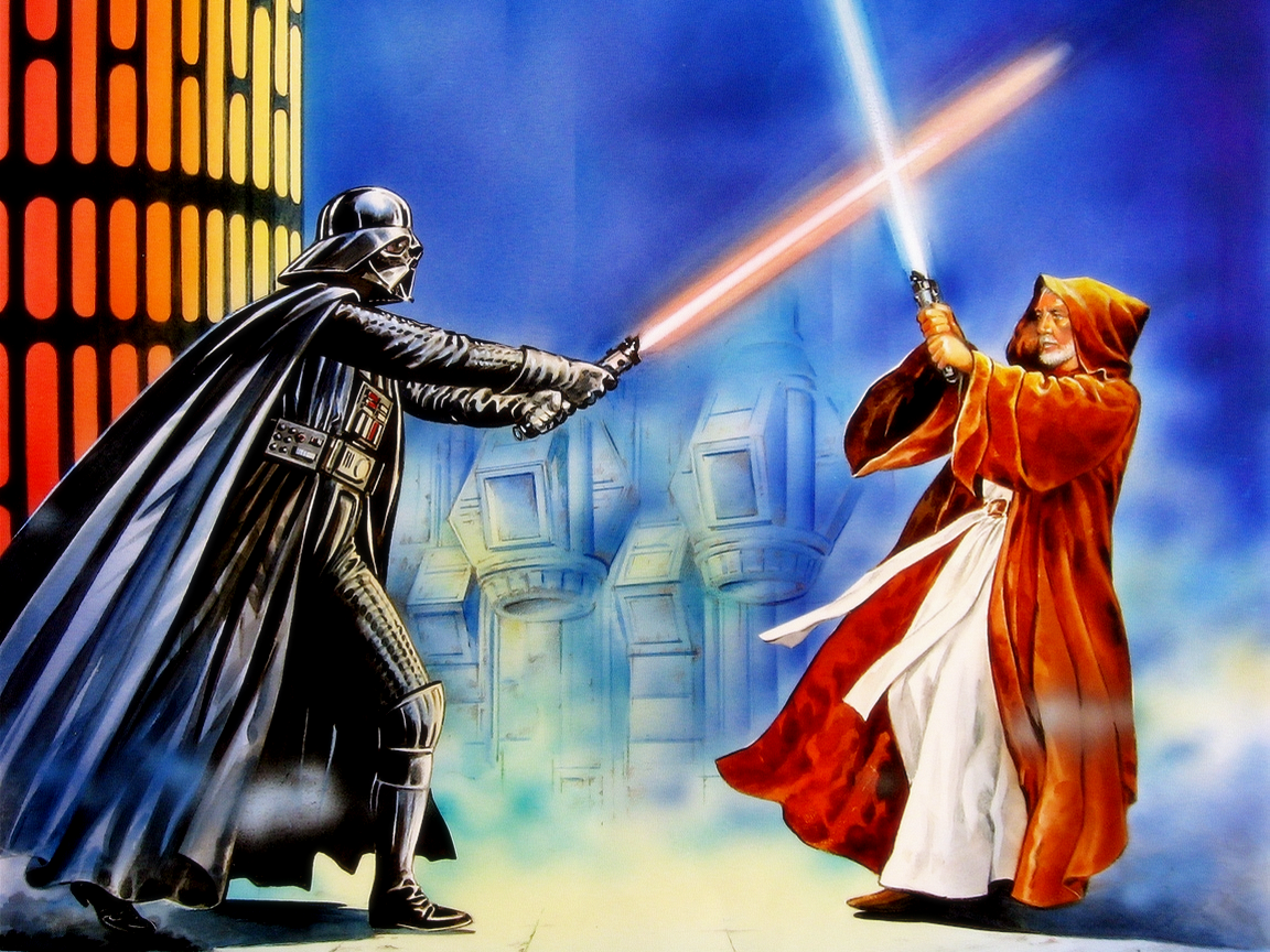 Darth Vader Vs Obi Wan Comic HD Wallpaper