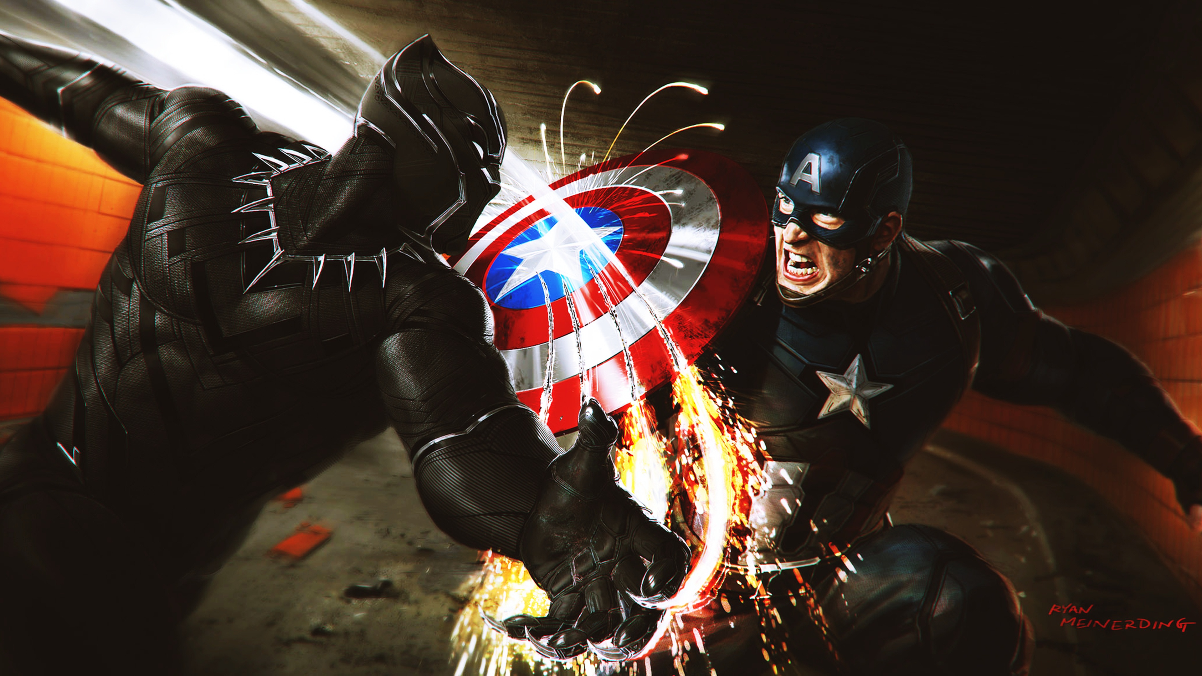 4K Captain America Civil War Widescreen Wallpaper 37899