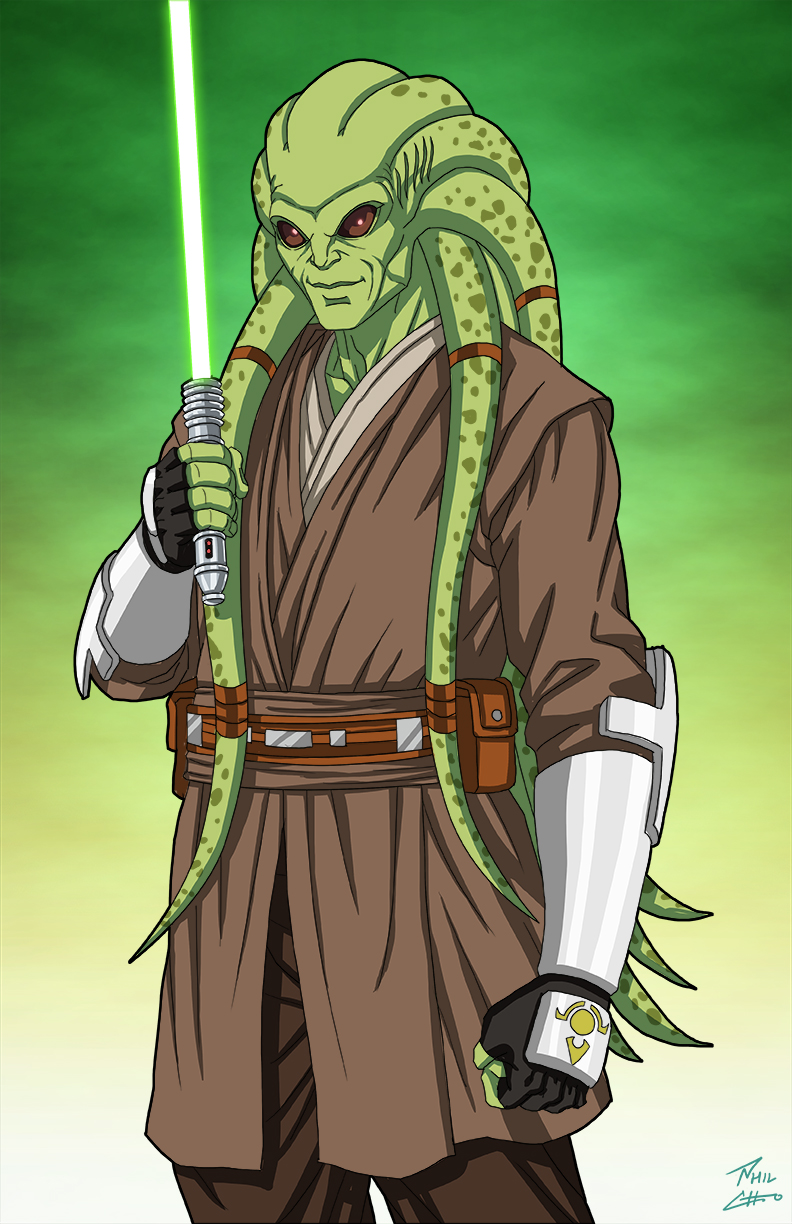 Kit Fisto Commission By Phil Cho. Star Wars Characters Picture, Star Wars Drawings, Star Wars Image
