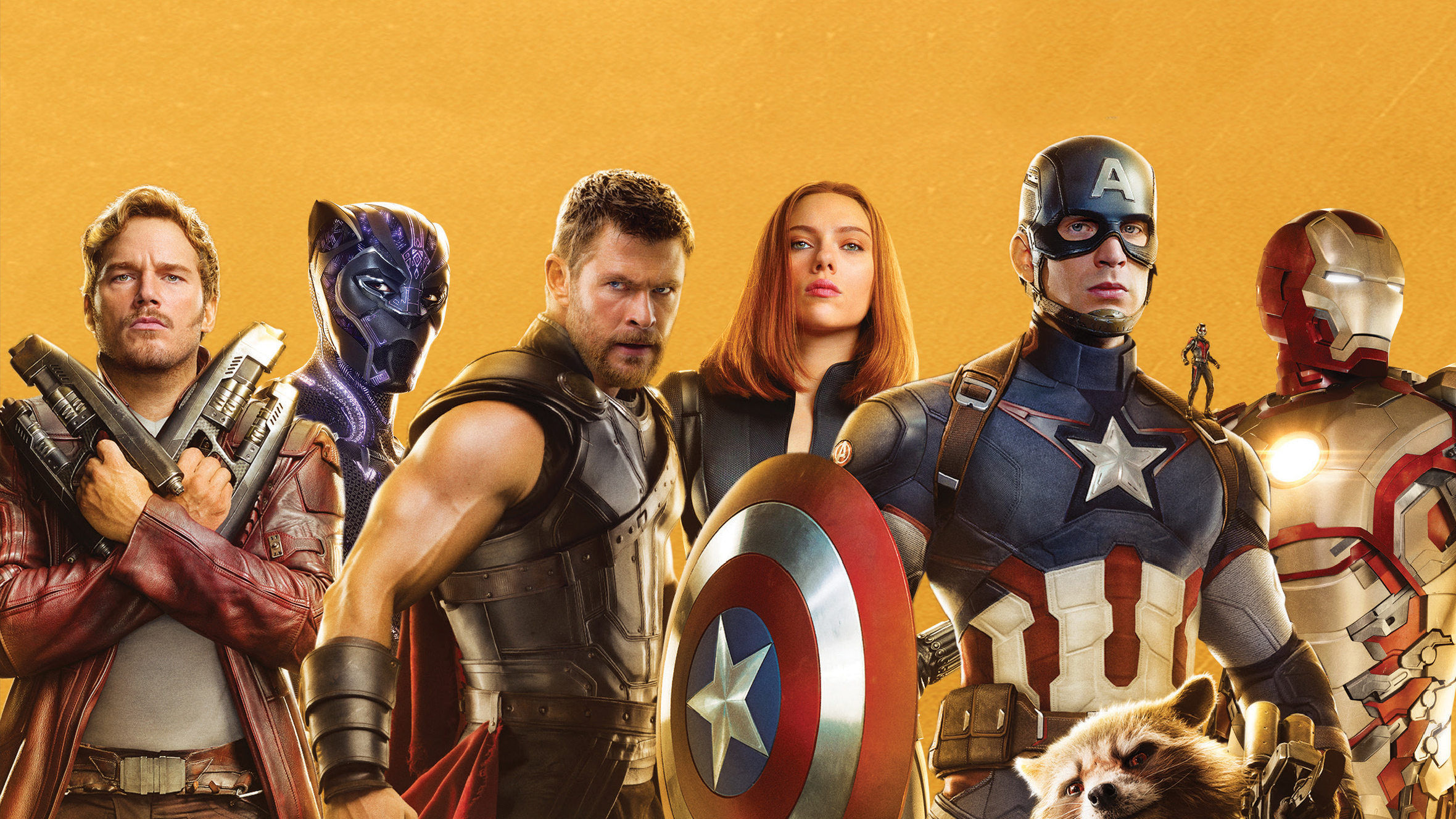 Iron Man, Black Panther (Marvel Comics), Thor, Black Widow, Star Lord, Captain America, Ant Man, Avengers EndGame Wallpaper
