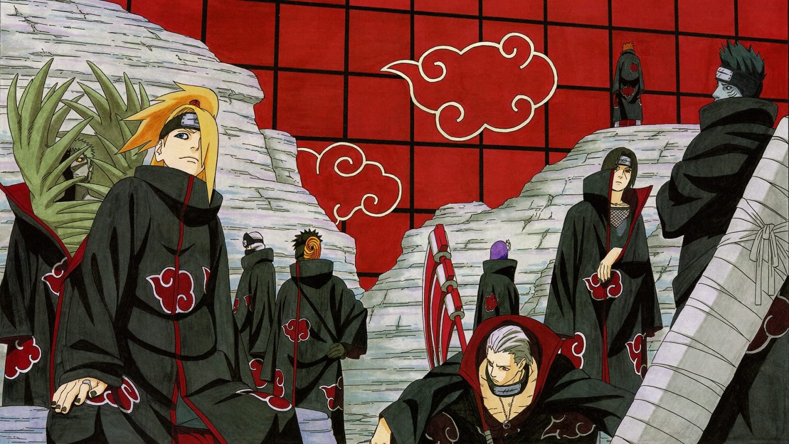 Akatsuki (Naruto) Itachi Uchiha Jugo Nagato Deidara HD Anime Wallpaper