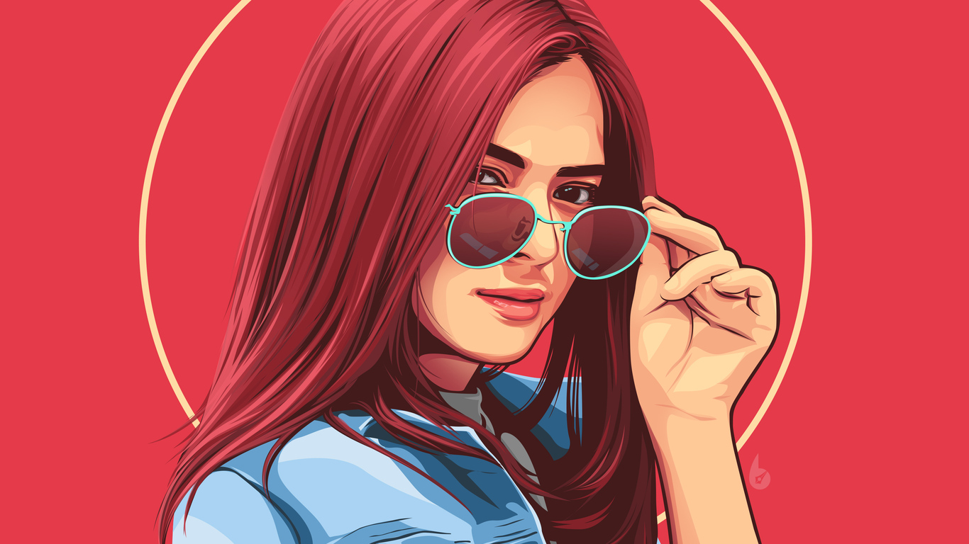 Urban Glasses Girl Digital Art 4k 1366x768 Resolution HD 4k Wallpaper, Image, Background, Photo and Picture