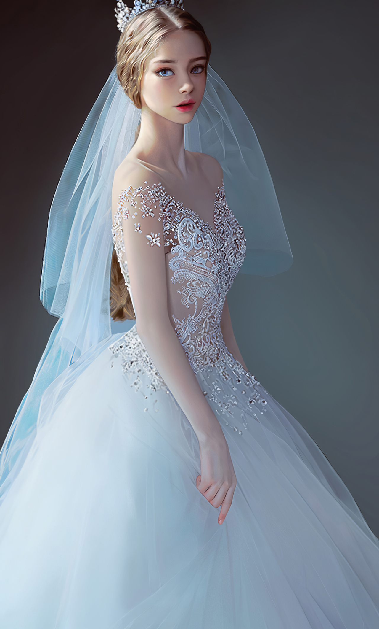 Dress Girl Digital Art HD Wallpaper