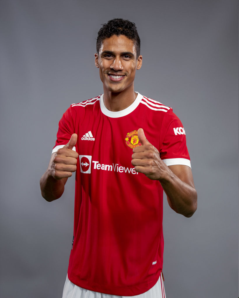 Manchester United release new photo of Raphael Varane wearing new kit In Focus