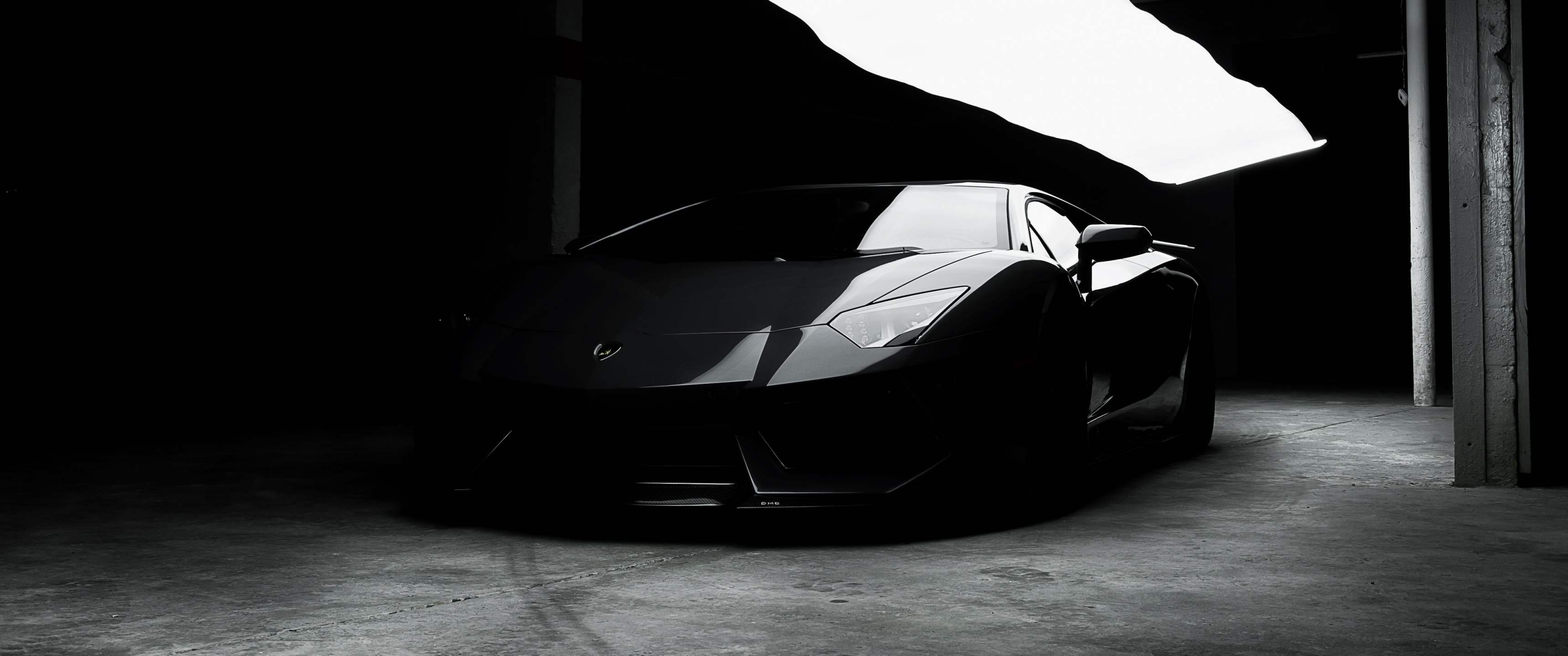 Lamborghini Aventador Wallpaper 4K, Black Cars, CGI, Black Dark