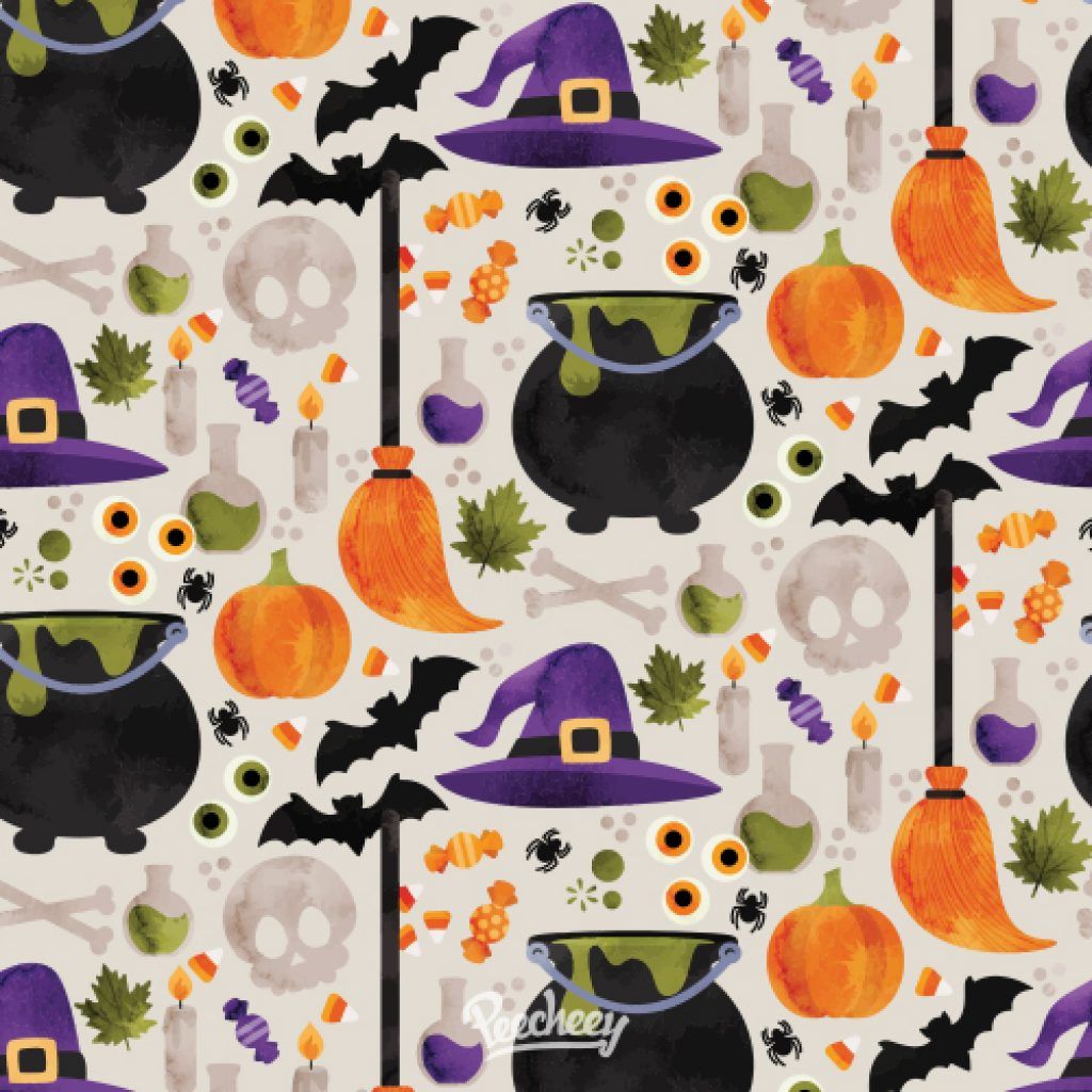 Watercolor Halloween Wallpaper, HD Watercolor Halloween Background on WallpaperBat