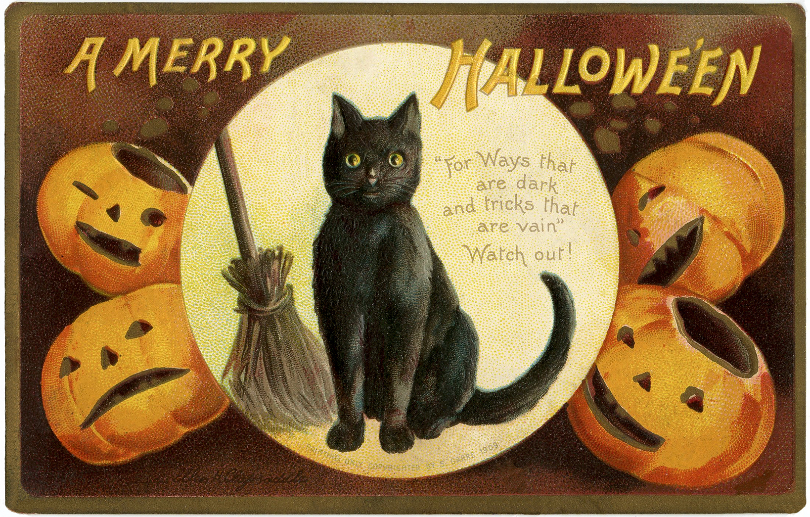 Free download Cute Vintage Halloween Cat Image The Graphics Fairy [1638x1045] for your Desktop, Mobile & Tablet. Explore Cute Cat Halloween Wallpaper. Cute Halloween Desktop Wallpaper, Cheshire Cat Live