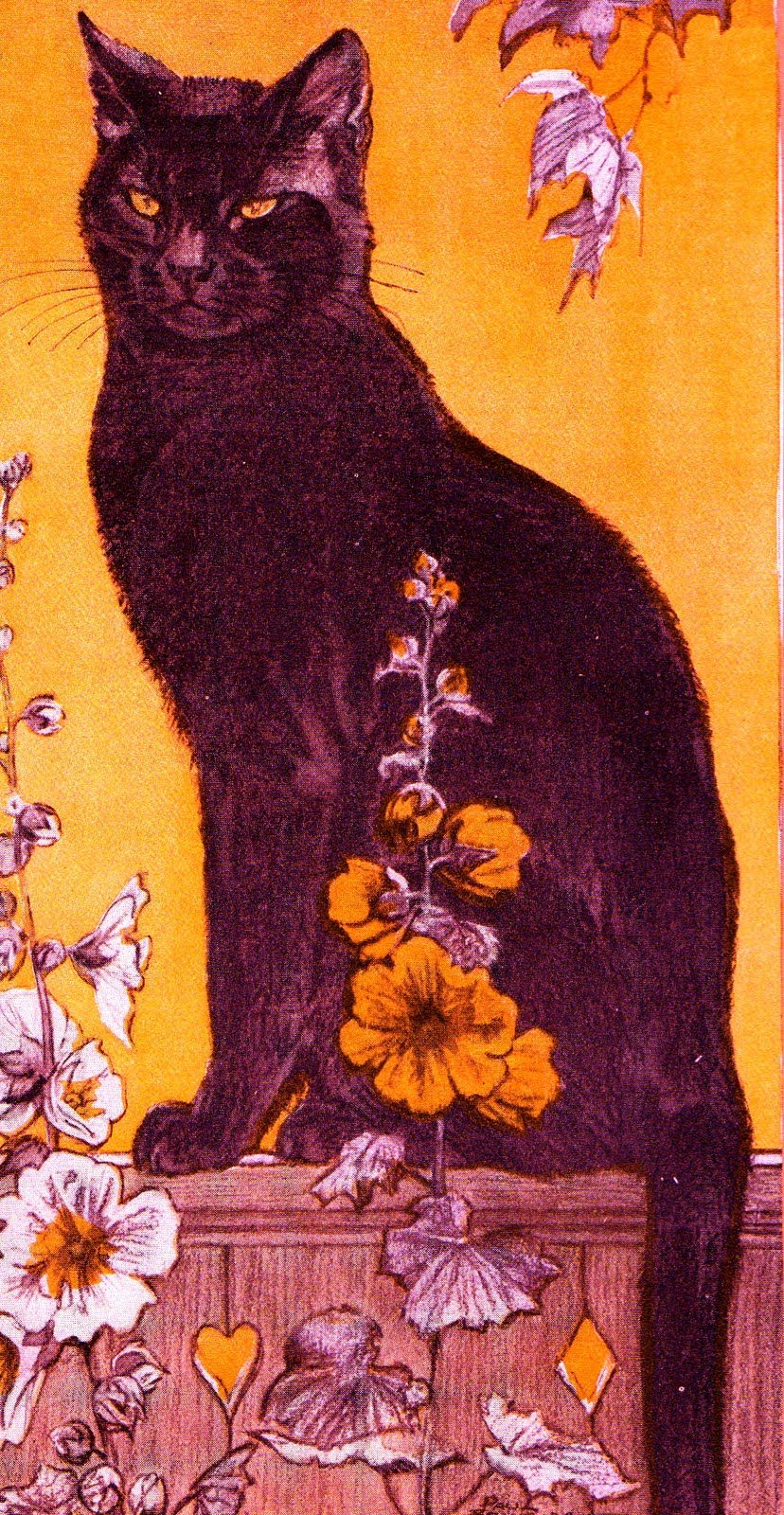 1930s Halloween Cat. Cat art, Illustration art, Black cat art