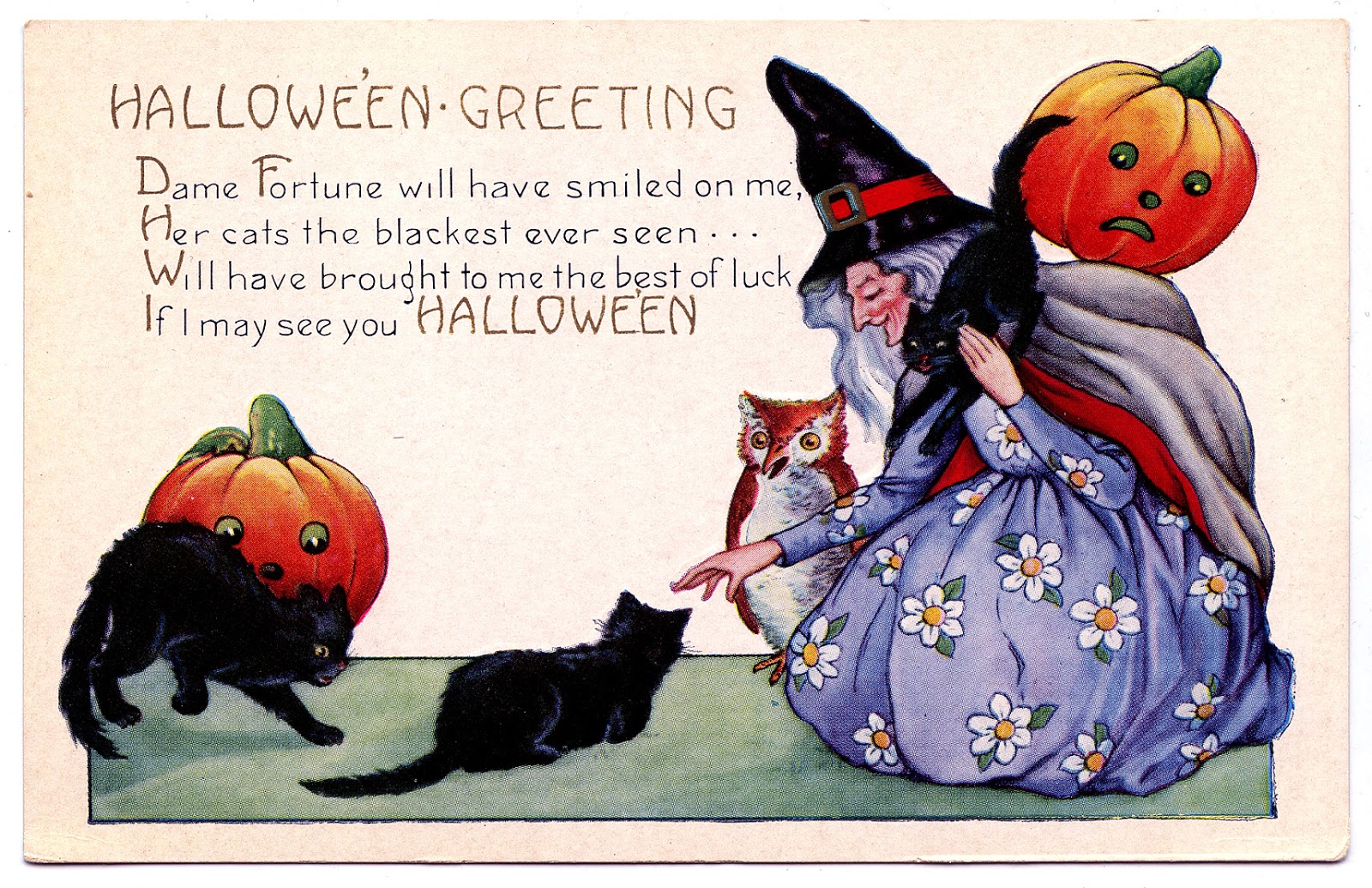 Vintage Halloween Image Graphics Fairy