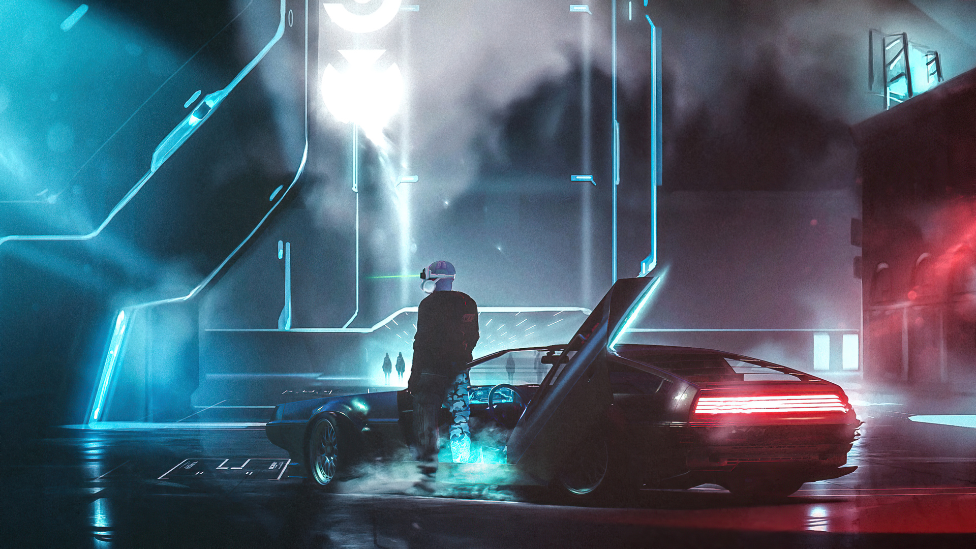 Cyberpunk City And Car Guy 4k Laptop Full HD 1080P HD 4k Wallpaper, Image, Background, Photo and Picture