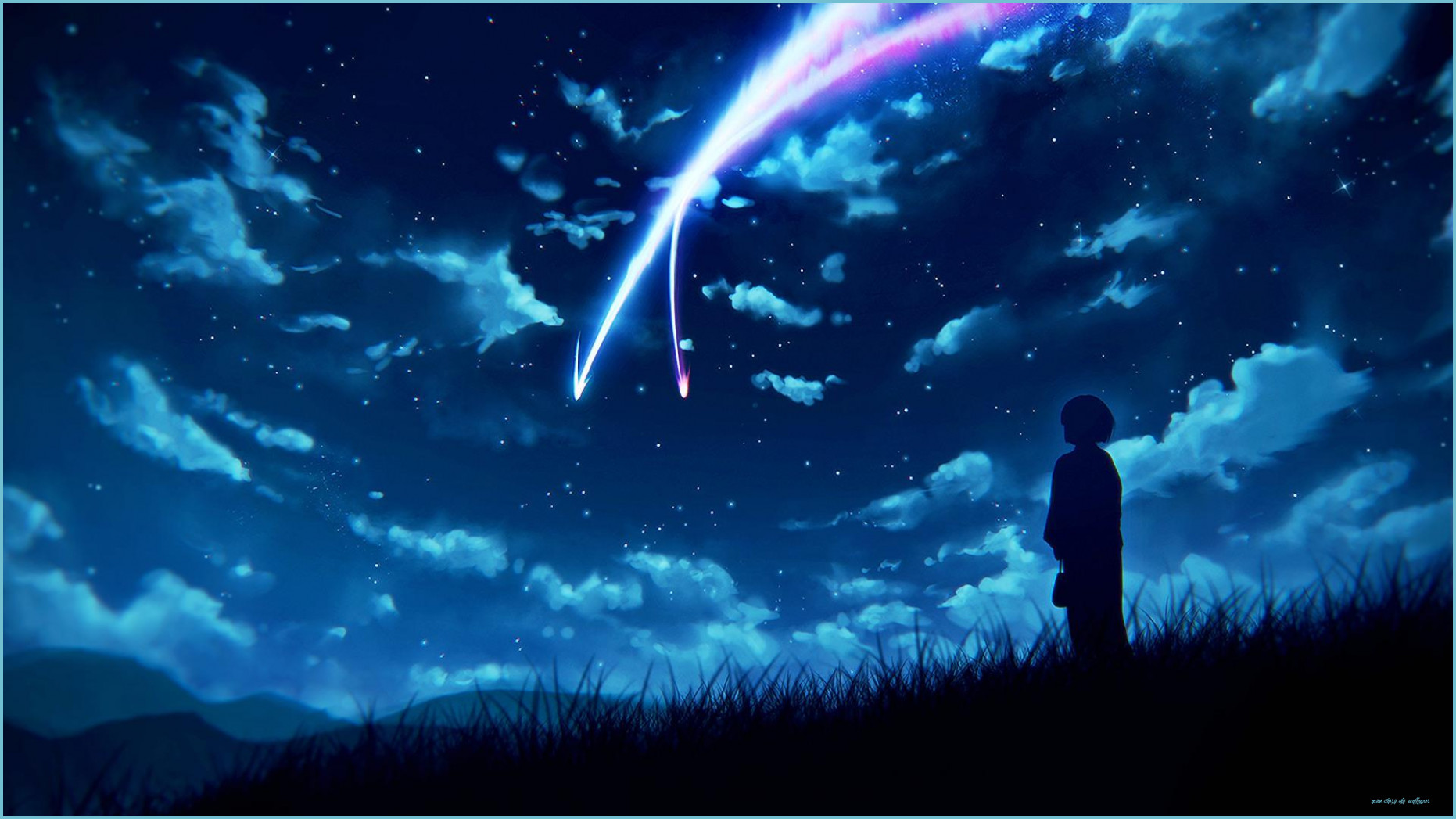Anime Night Sky Wallpaper Starry Sky Wallpaper