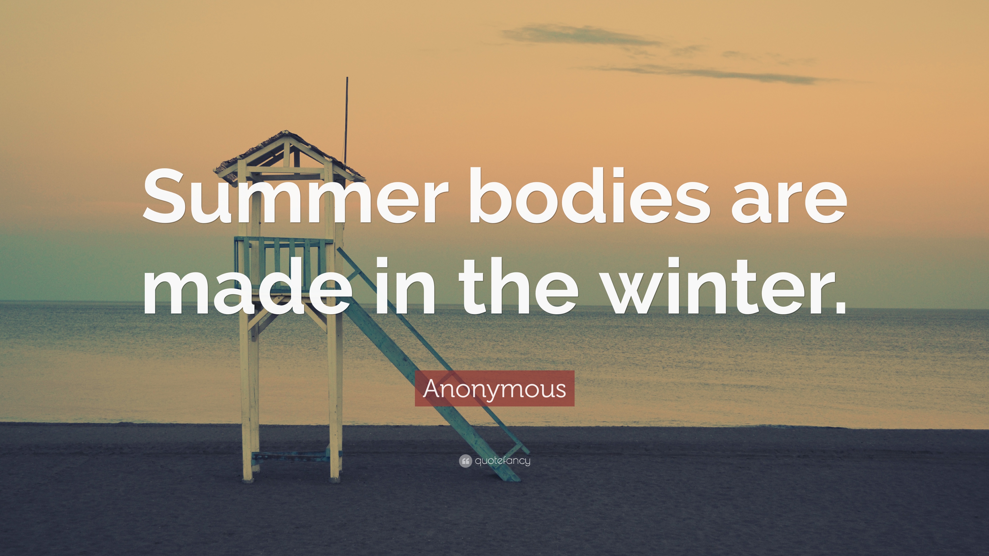 Anonymous Quote: “Summer bodies are made in the winter.”