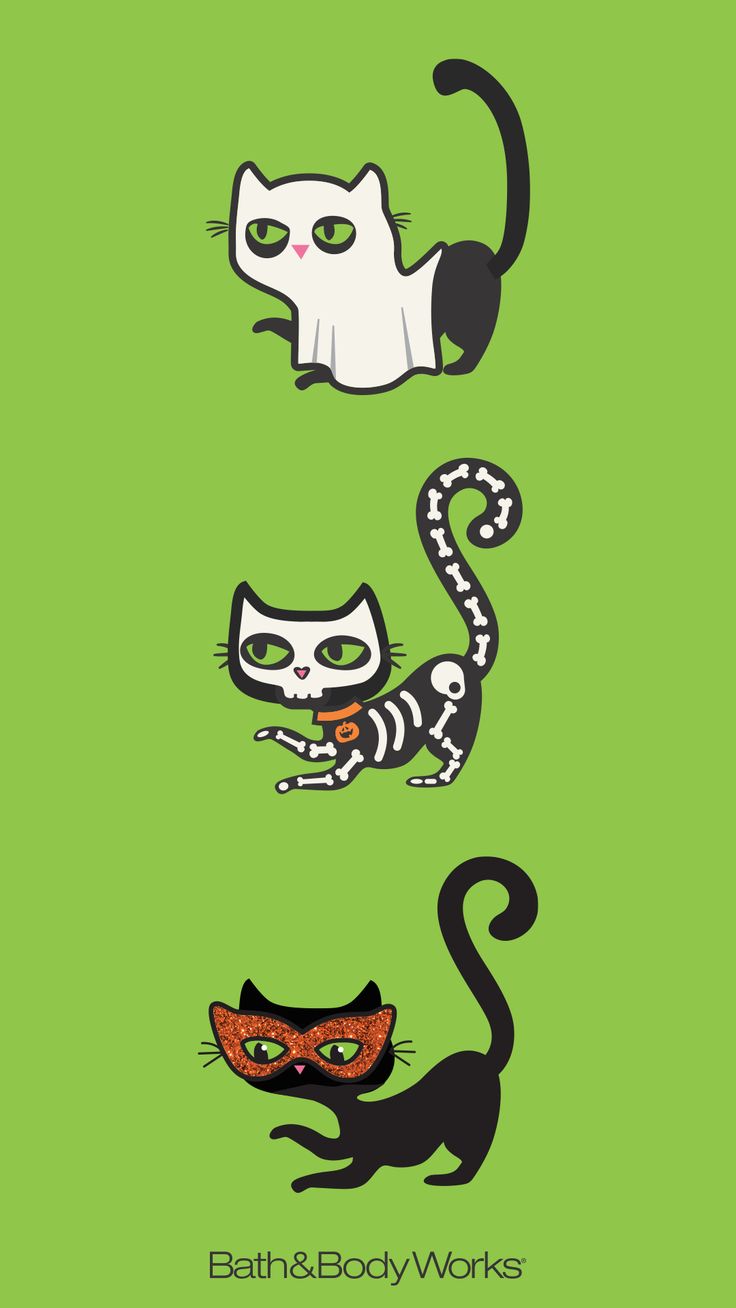 Spooky Cats iPhone Wallpaper. iPhone wallpaper cat, Halloween animals, Halloween wallpaper