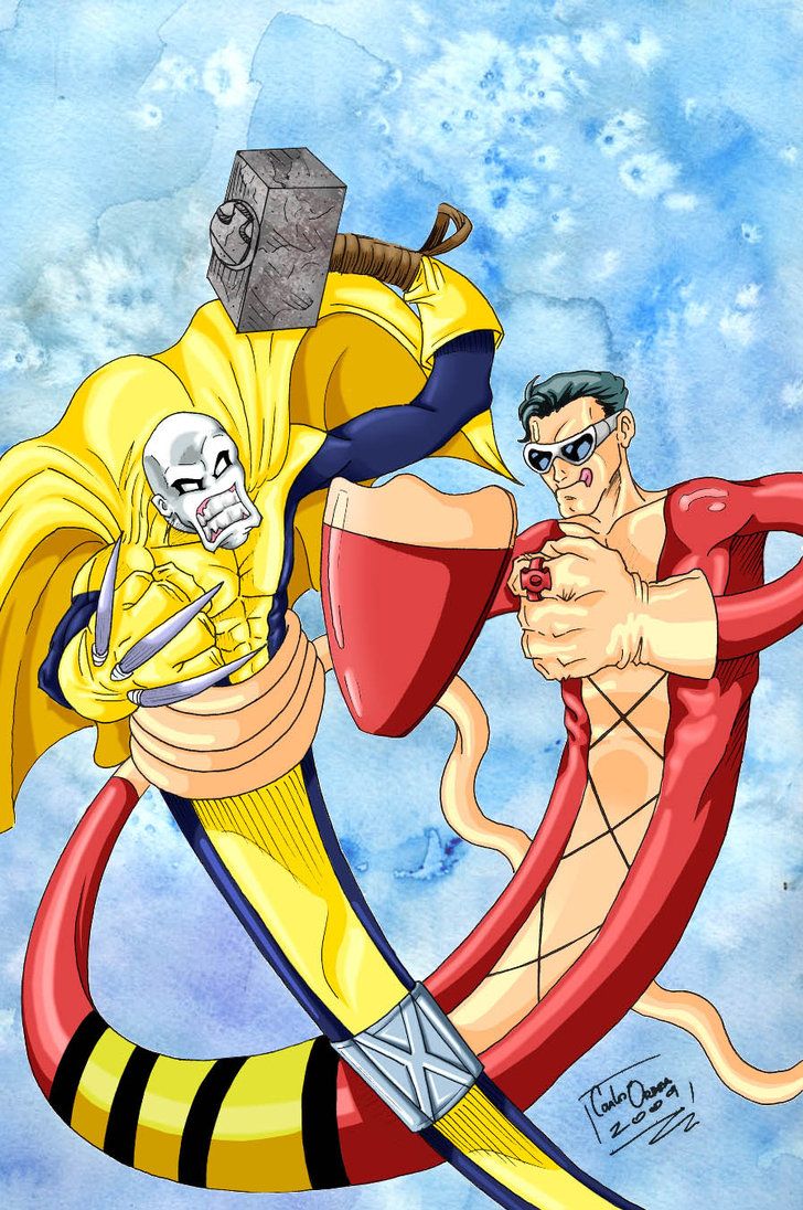 Morph vs Plastic man colored by cajun884. Plastic man, Superhero artwork, Dc comics heroes