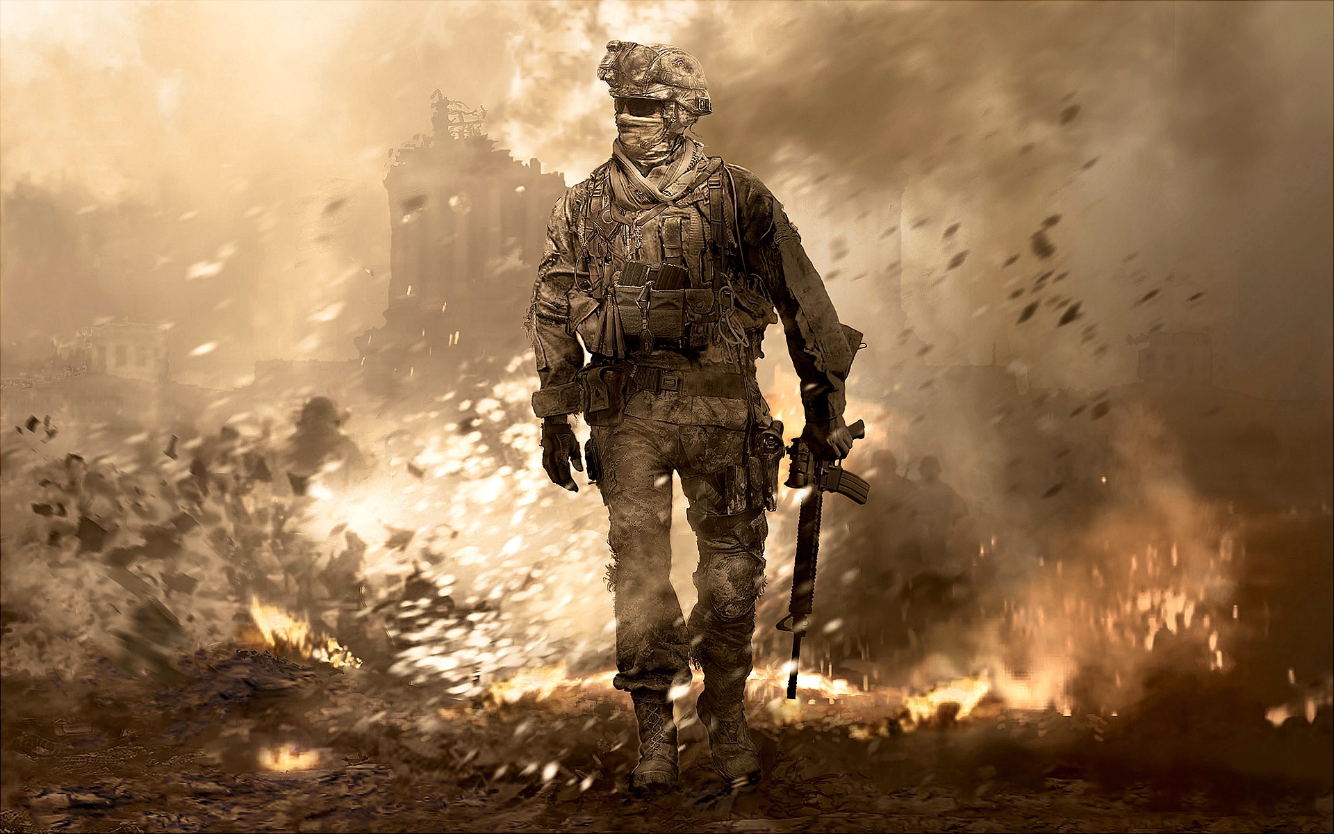 Wallpaper, video games, war, soldier, military, army, Call of Duty Modern Warfare screenshot, 1920x1200 px, computer wallpaper, infantry 1920x1200
