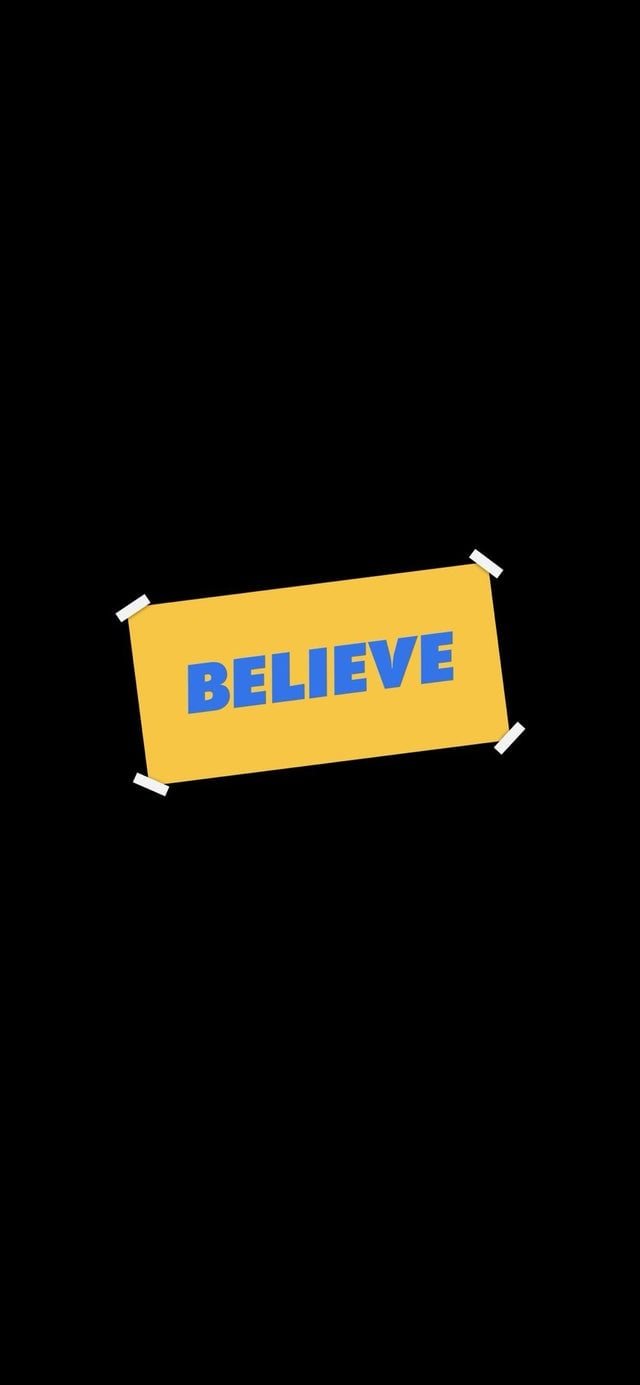 Minimal “Believe” wallpaper I quickly made with the Ted Lasso font in celebration of Emmy wins!: TedLasso