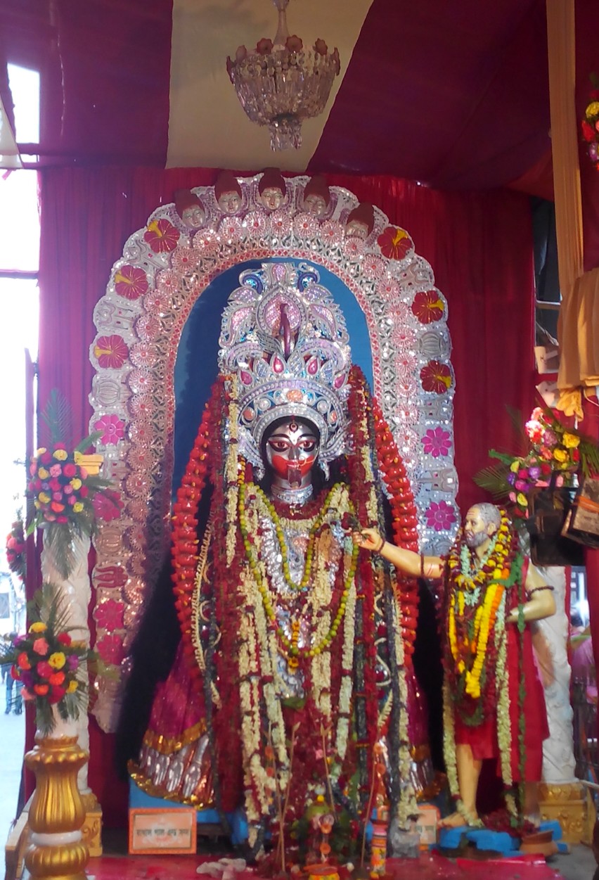 Goddess Tara with Bamakhepa at Poush Kali puja, Kolkata