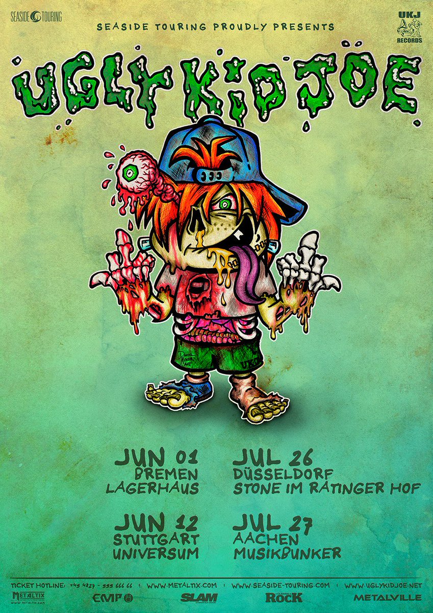 Ugly Kid Joe בטוויטר: GERMANY! We are playing 4 intimate shows between festivals this Summer. Get your tickets now RT