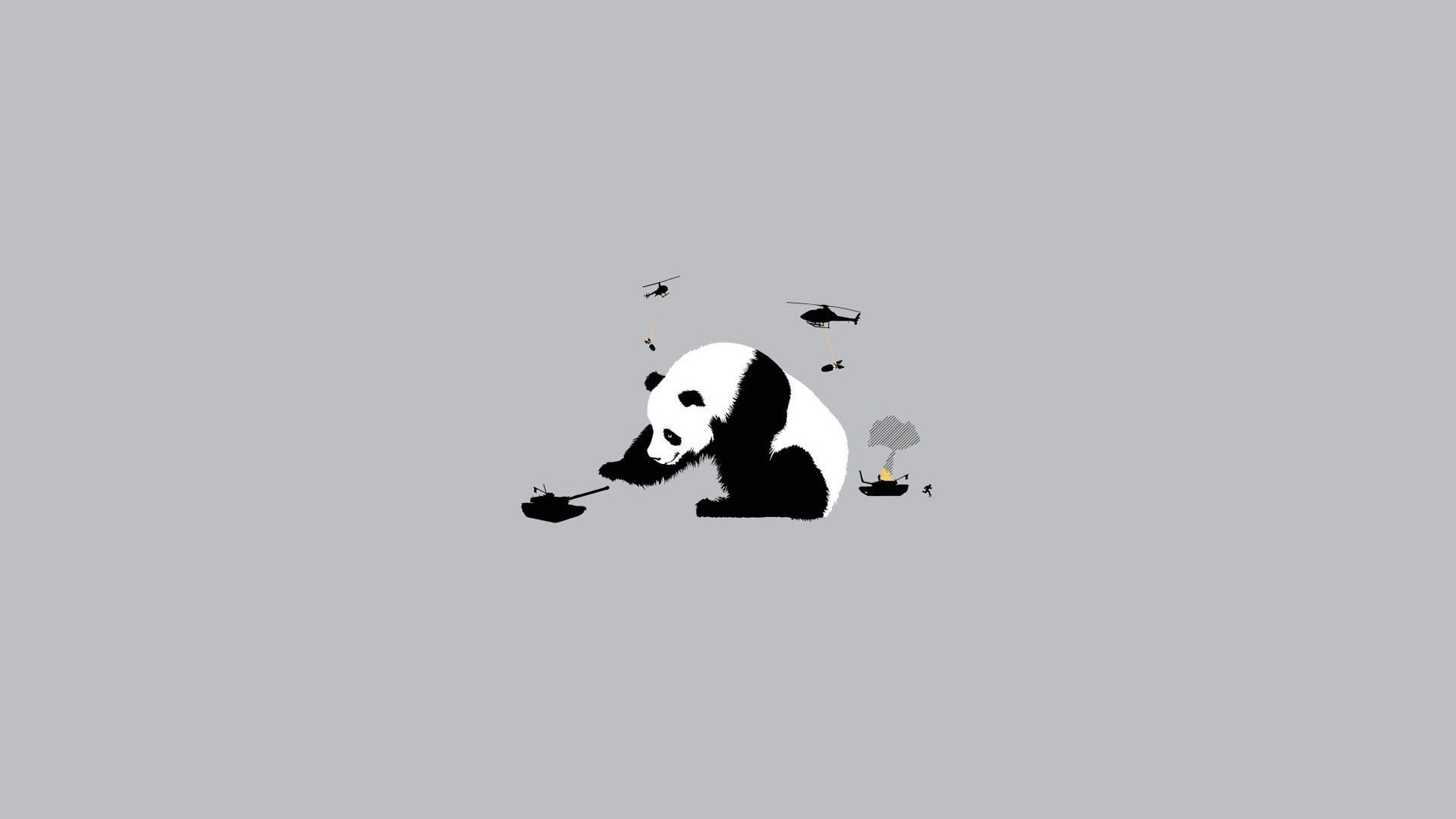 Abstract funny panda bears simple simplistic wallpaper. Simplistic wallpaper, Cute wallpaper, Wallpaper