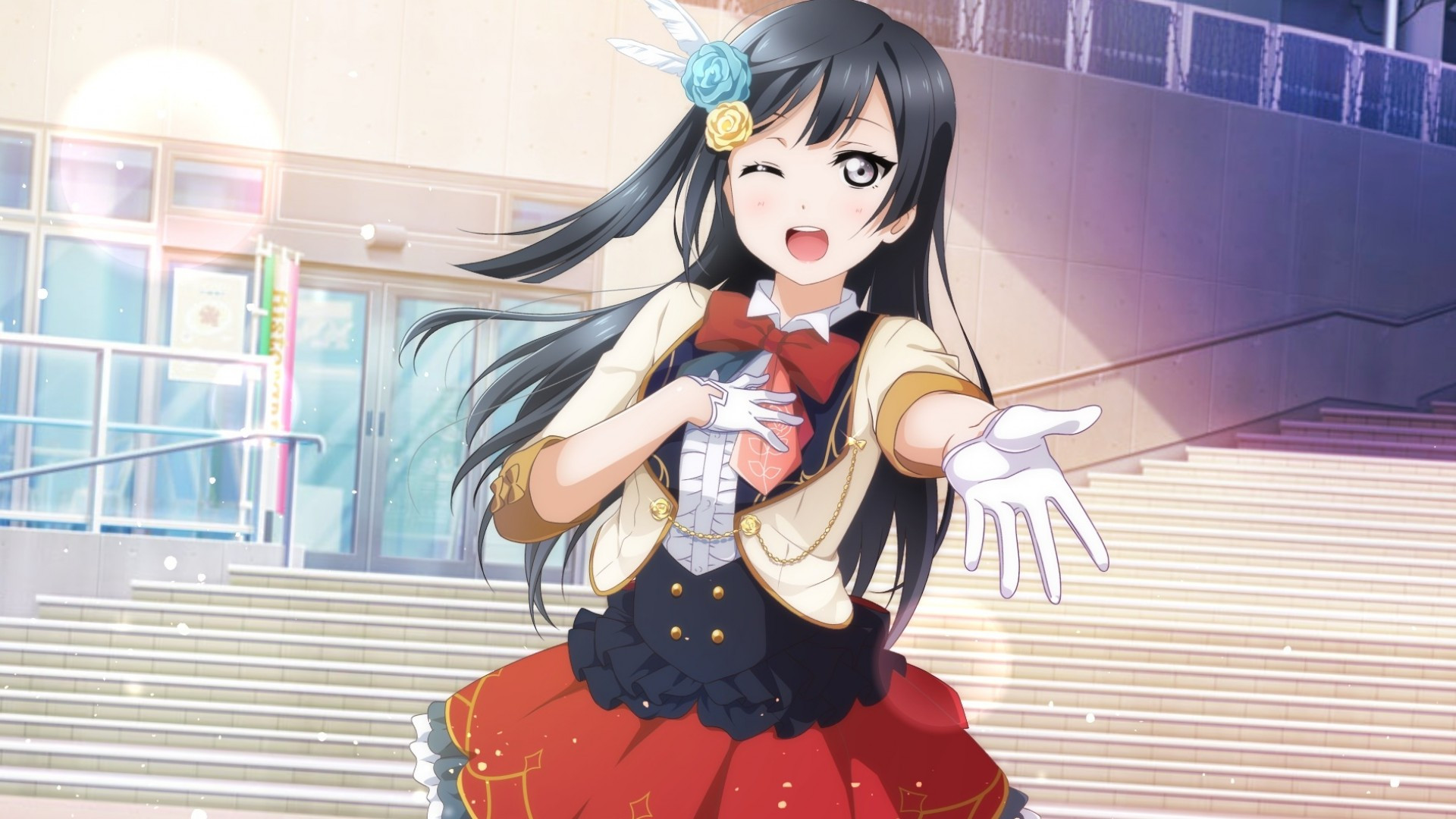 Download 1920x1080 Setsuna Yuki, Love Live! Nijigasaki High School Idol Club, Wink, Gloves Wallpaper for Widescreen