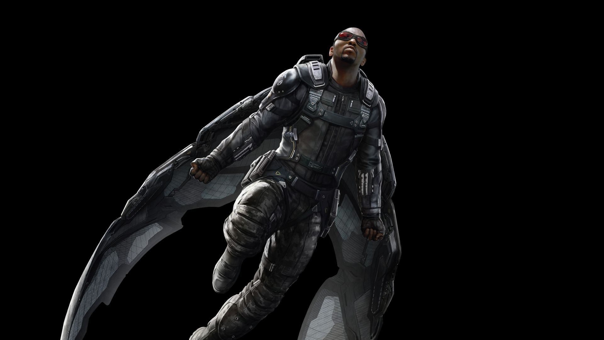 Desktop wallpaper falcon, sam wilson, marvel comics, superhero, dark, HD image, picture, background, 34ab40